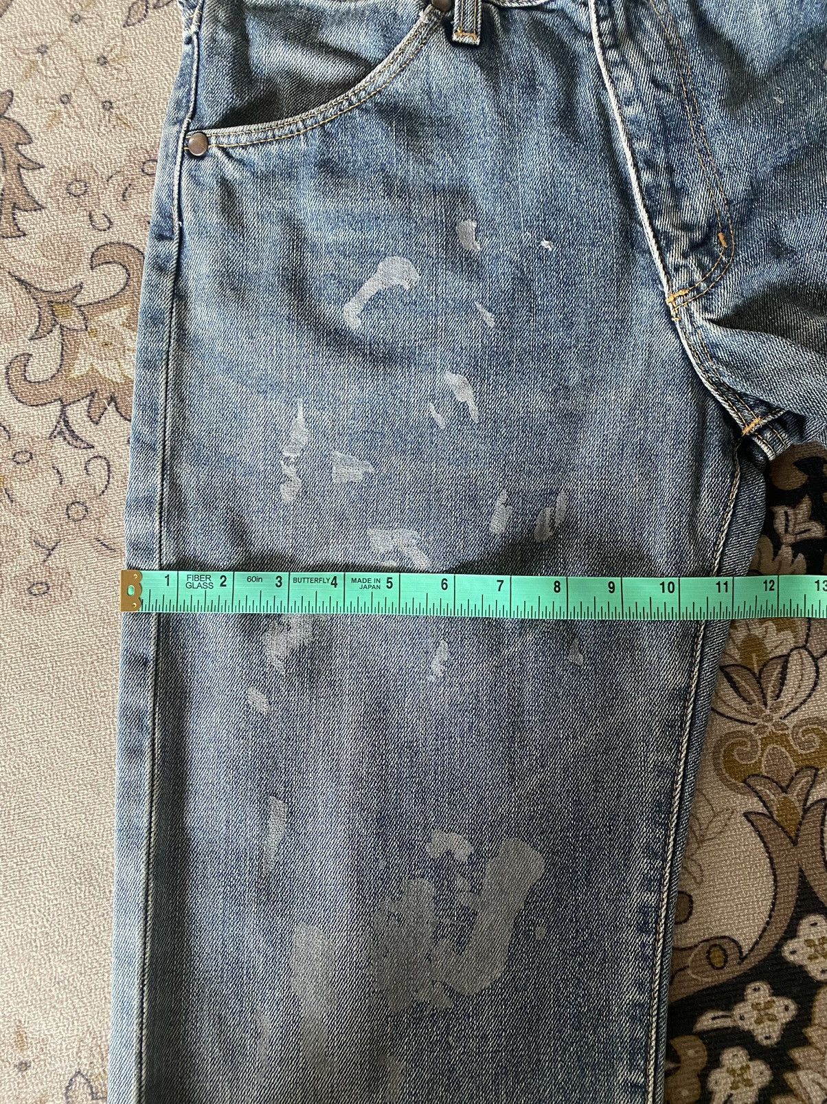 Vintage Vintage Wrangler Distressed Paint Style Denim Size US 29 - 18 Thumbnail