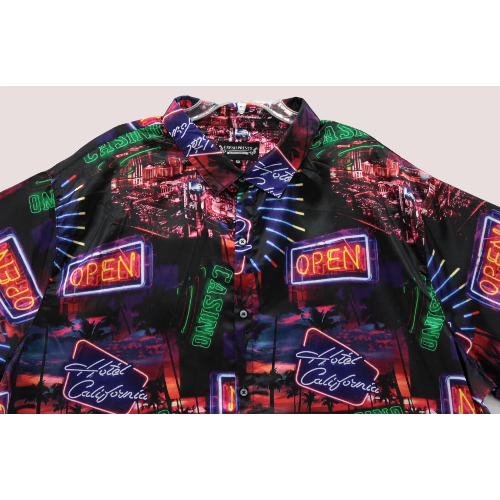 Vintage Fresh Prints By Drill Clothing Shirt Mens 5X Button Up Hotel California Casino Shirt Size US XXL / EU 58 / 5 - 1 Thumbnail
