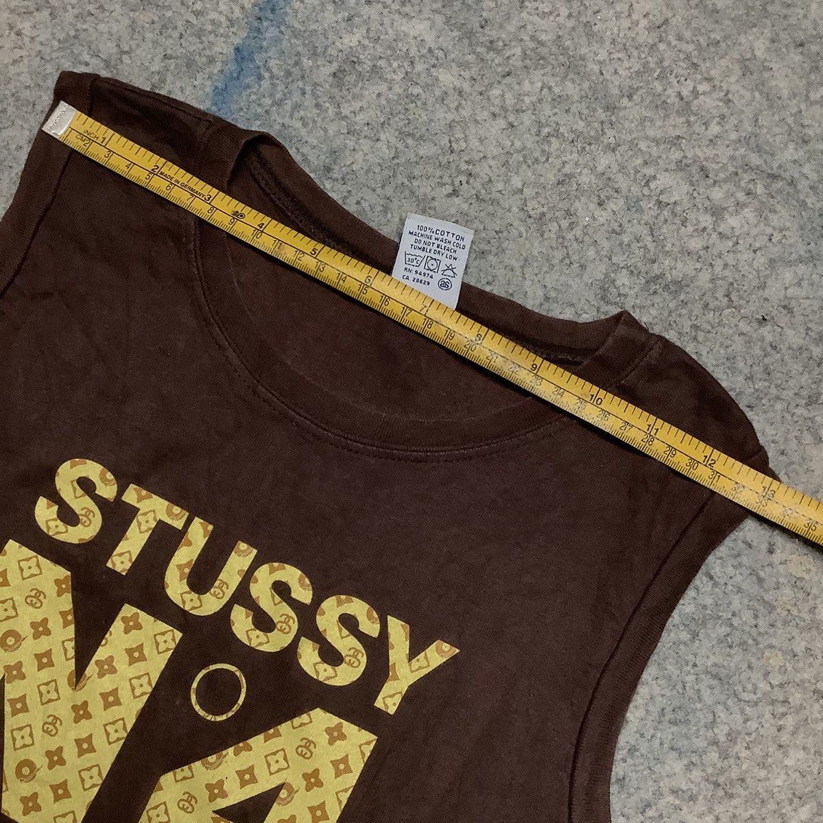 Stussy × Vintage Vintage 90s Stussy No 4 Tank Tops/ Short Sleeve T Shirt Size US M / EU 48-50 / 2 - 11 Thumbnail