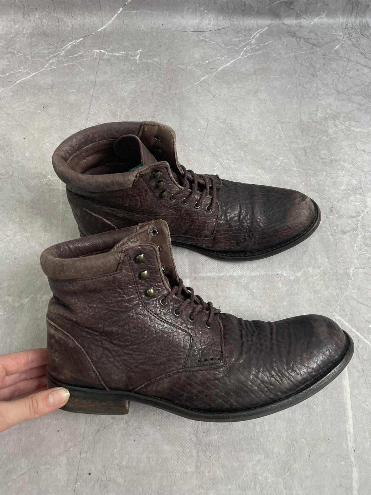 A.S. 98 style leather moto boots 90s guidi style japanese
