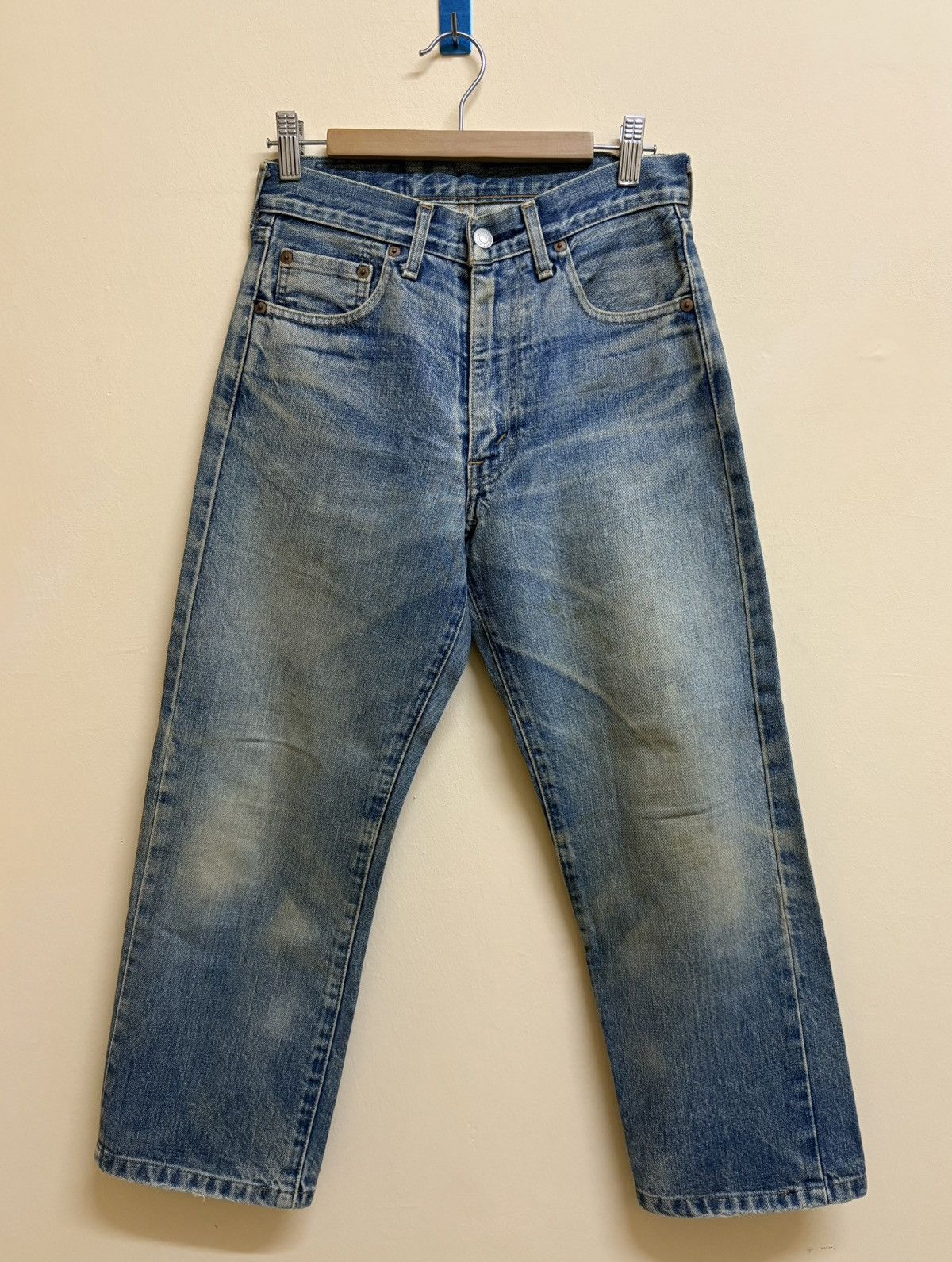 Levi's Vintage 90s Levis 502 XX J22 W27 L34 Selvedge Jeans Size US 27 - 2 Thumbnail