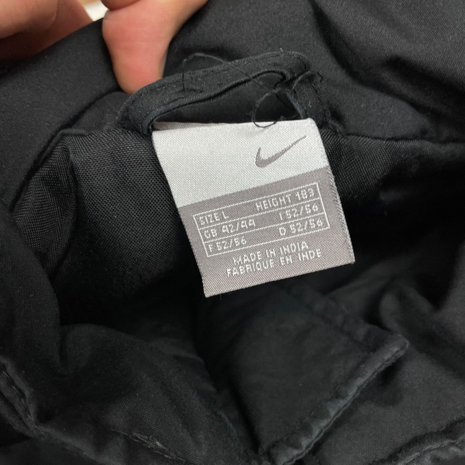 Nike × Vintage Nike Men's Black Swoosh Full Zip Windbreaker Jacket Large Size US L / EU 52-54 / 3 - 13 Thumbnail
