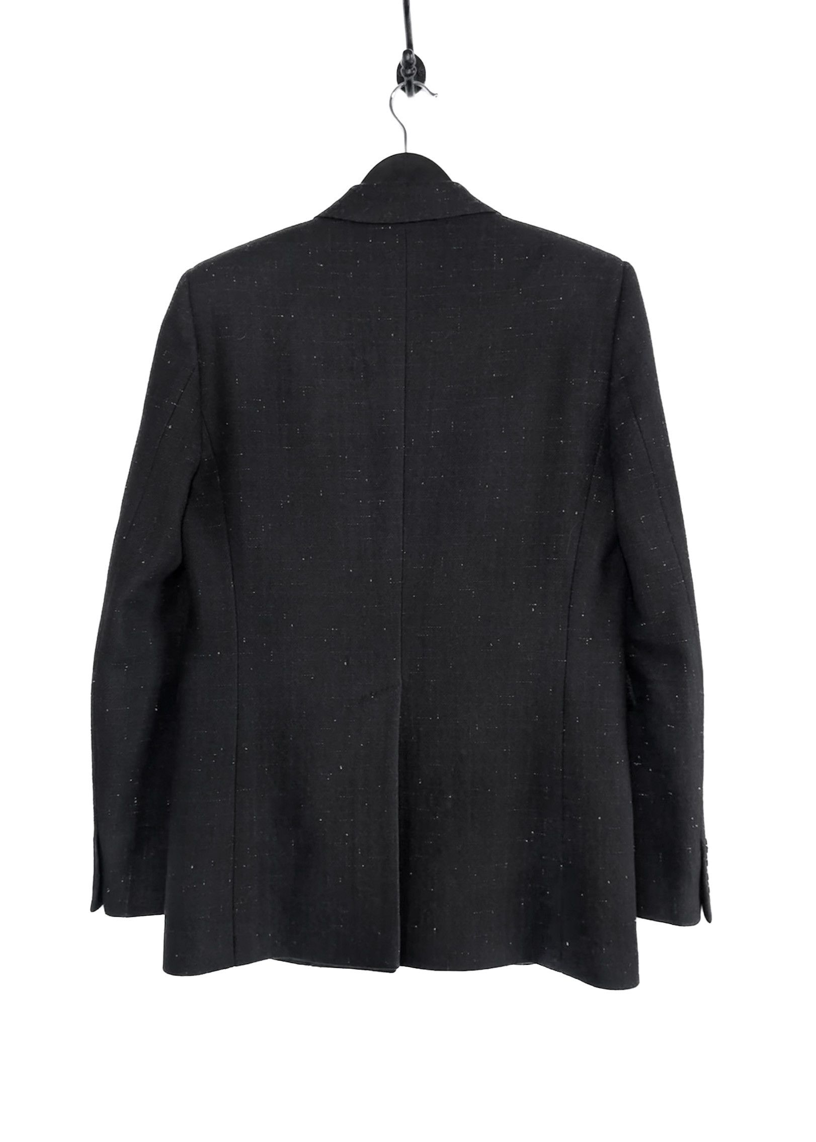 Saint Laurent Paris Saint Laurent 2015 Black Speckled Wool Blazer Size 40R - 3 Thumbnail
