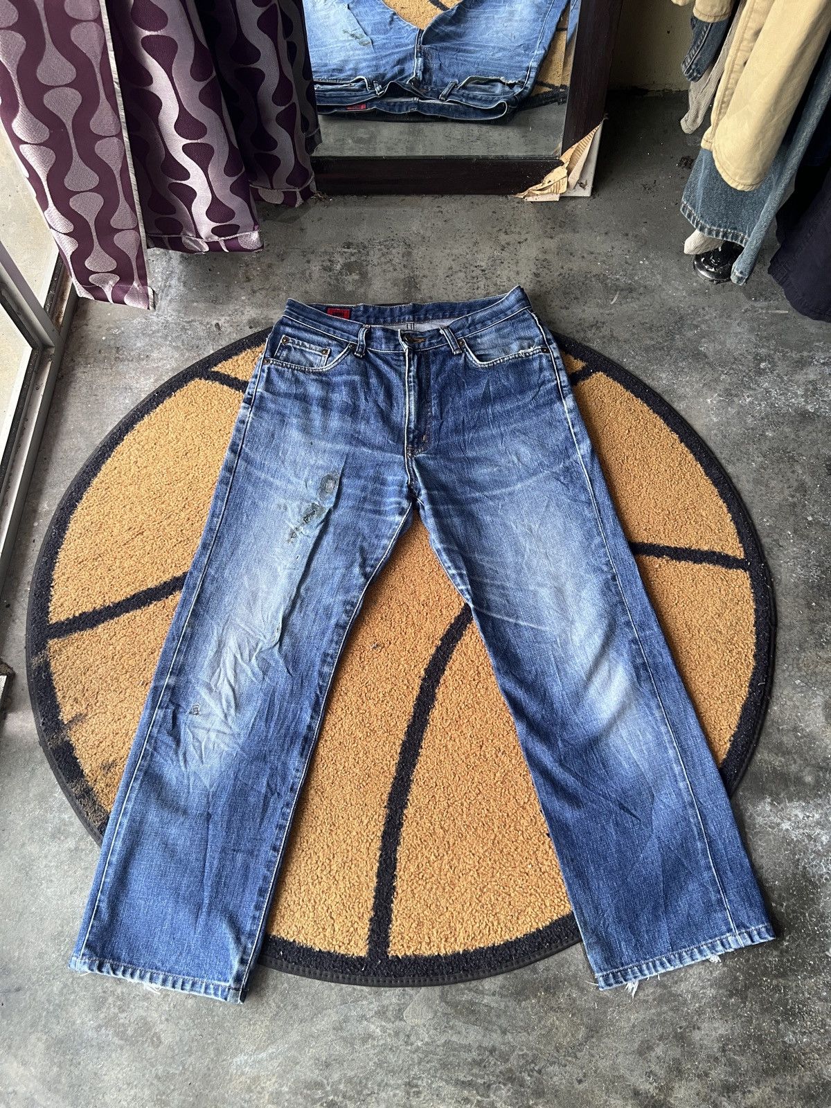 Edwin 🔥Vintage Edwin 503 Regular Distressed Denim Size US 31 - 2 Thumbnail