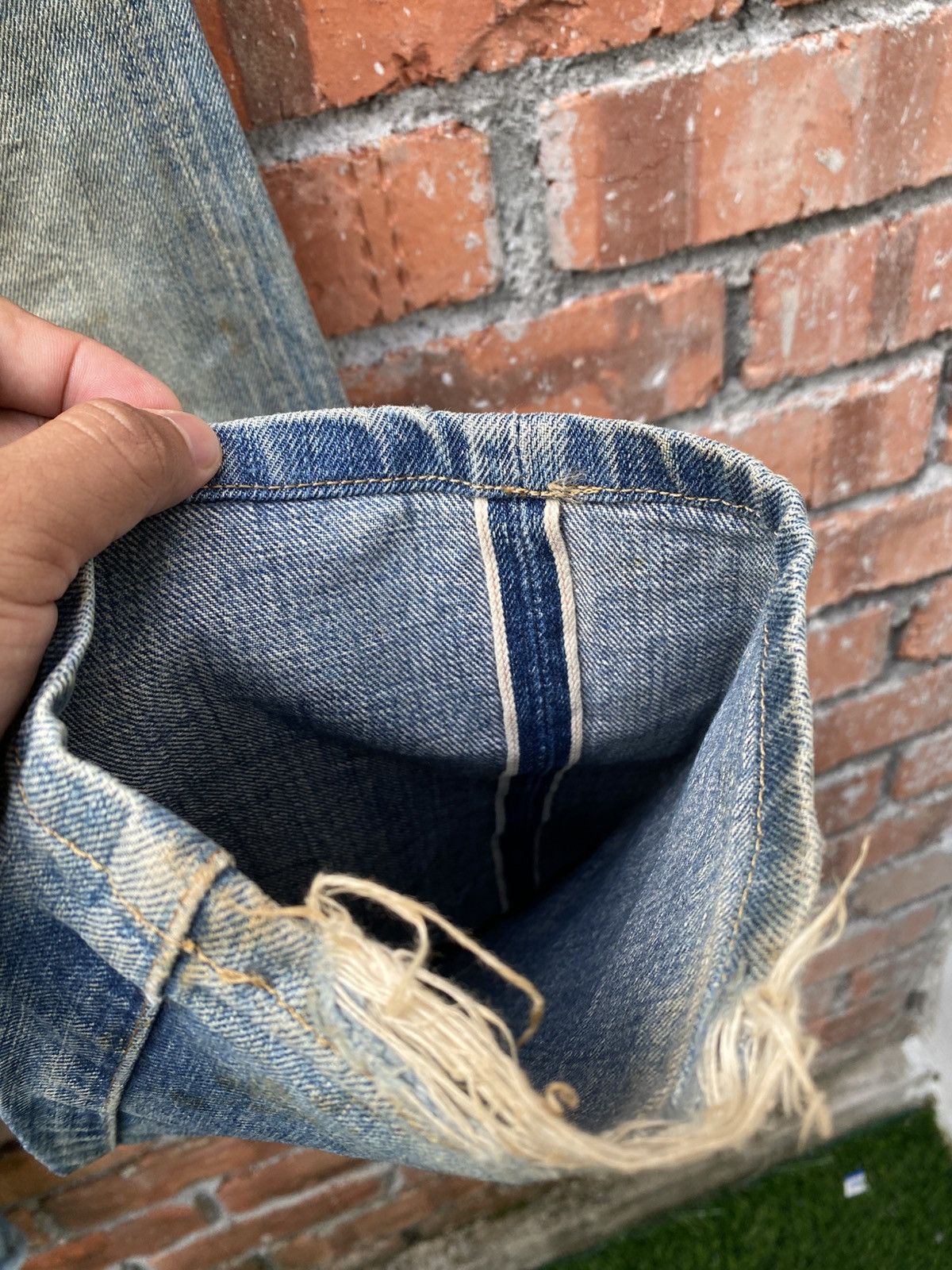 Levi's Vintage Clothing × Vintage W32x29.5 vintage levi's redline distressed damaged denime Size US 32 / EU 48 - 6 Thumbnail