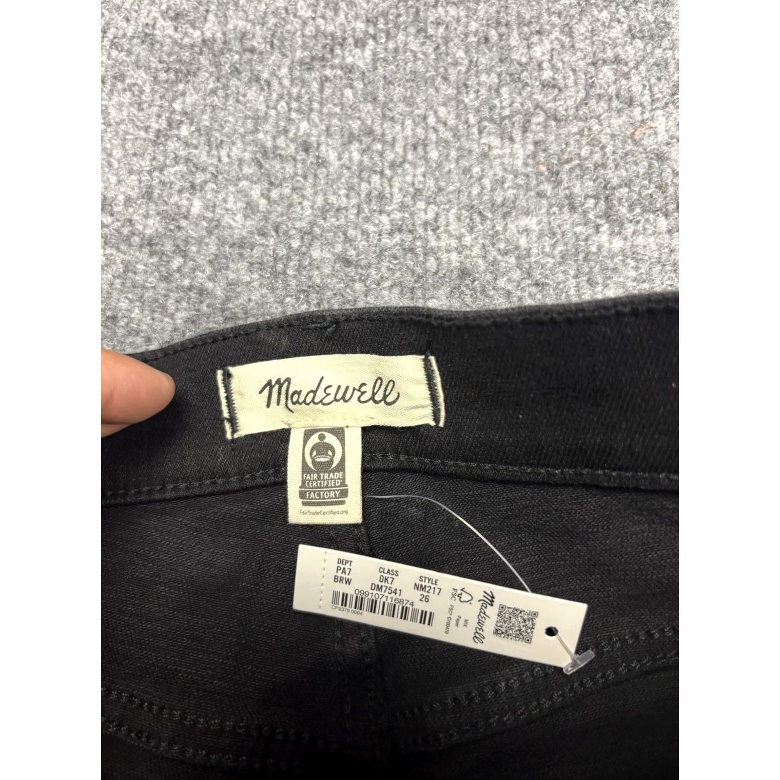 Madewell Madewell Jeans Womens 26 Black Stovepipe High Rise Magic Pockets Stretch Denim Size 26" / US 2 / IT 38 - 3 Thumbnail