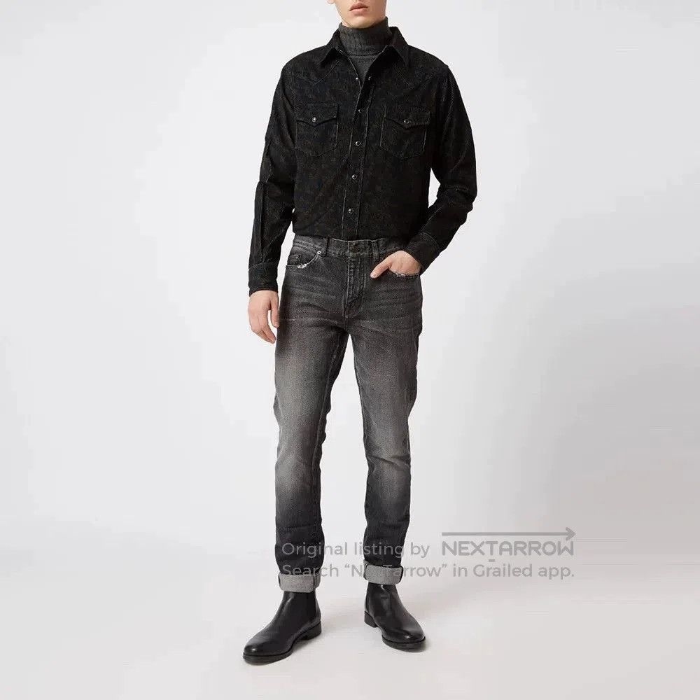 Saint Laurent Paris Saint Laurent Men's Printed Cotton Shirt. Size US S / EU 44-46 / 1 - 2 Thumbnail