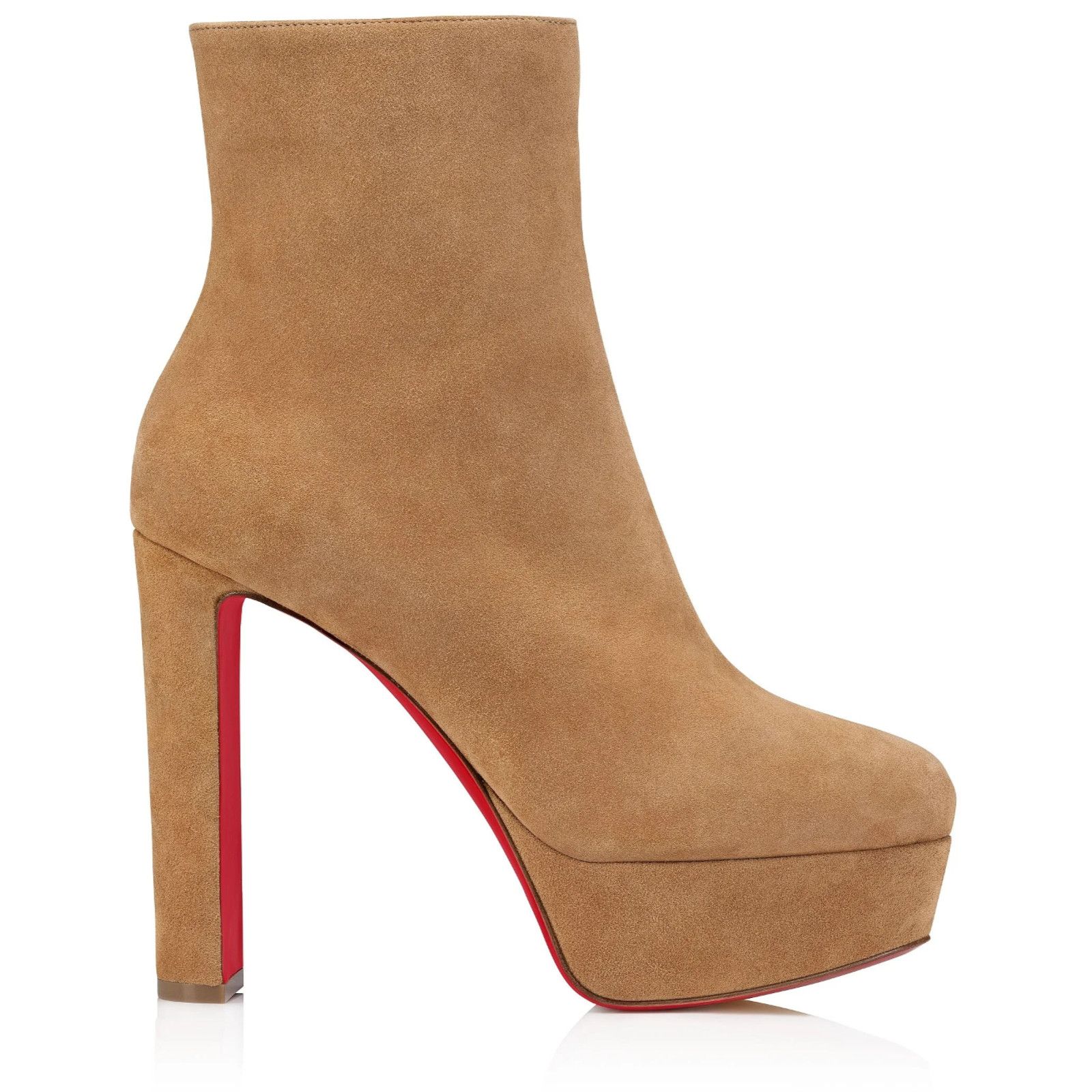 Christian Louboutin Christian Louboutin Loo Booty 130 Lionne Beige Suede 38 Size US 8 / IT 38 - 3 Thumbnail