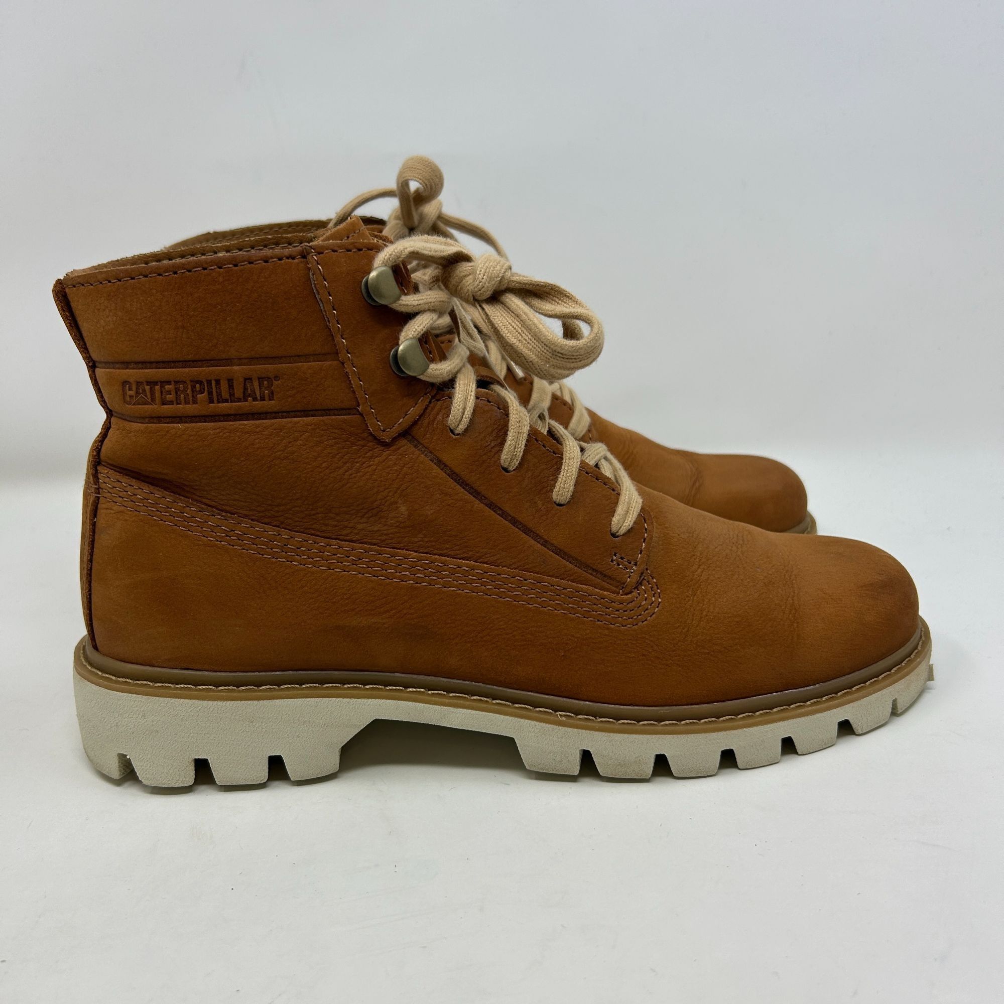 Caterpillar Caterpillar CAT Leather Work Boots Men’s 7.5 Brown Tan Flex Size US 7.5 / EU 40-41 - 3 Thumbnail