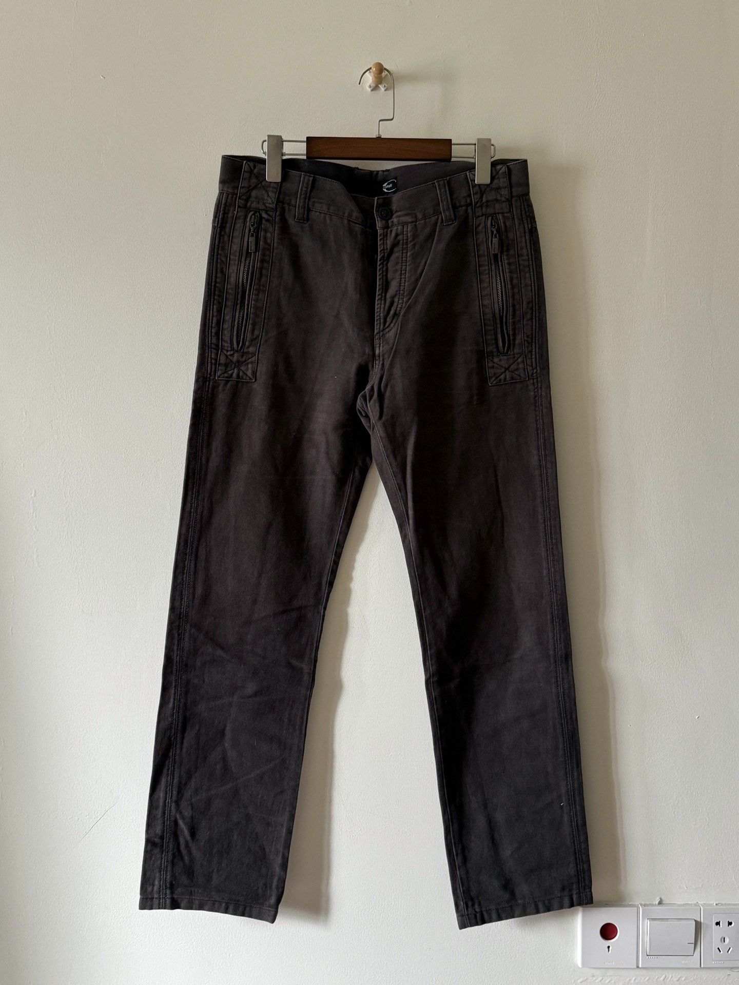 Just Cavalli Just Cavalli 00s Suede Washed Zip Pants Size US 32 / EU 48 - 1 Thumbnail