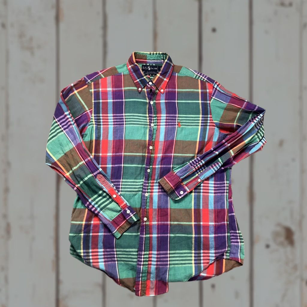 Ralph Lauren Ralph Lauren Shirt Mens Large Multicolor Madras Plaid Long Sleeve Button Down Size US L / EU 52-54 / 3 - 1 Thumbnail
