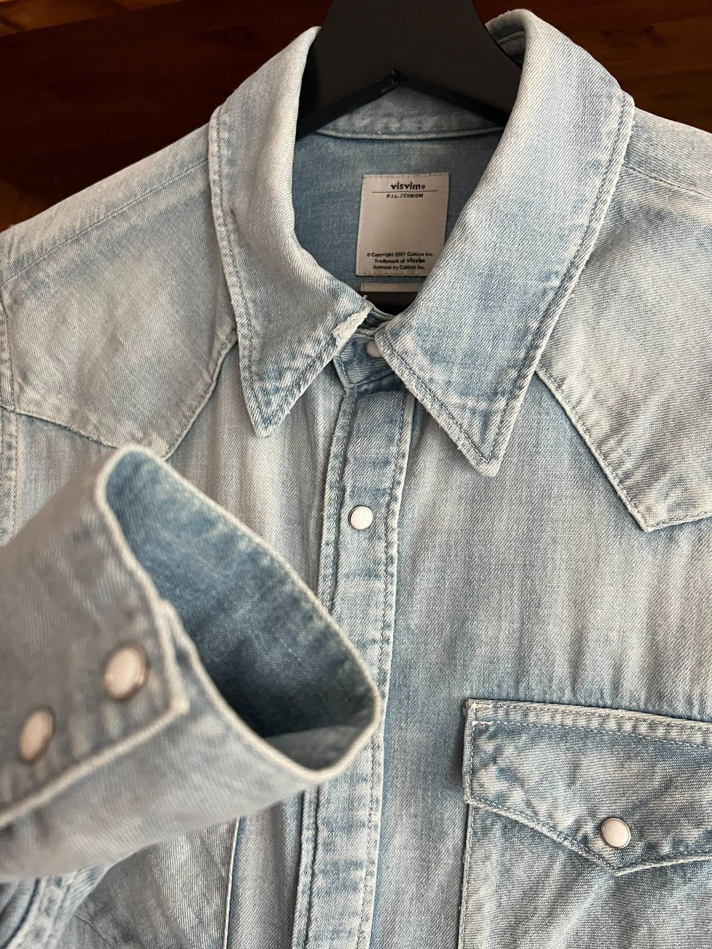 Visvim visvim 2017 Washed Distressed Paisley Denim Shirt Size US M / EU 48-50 / 2 - 4 Thumbnail