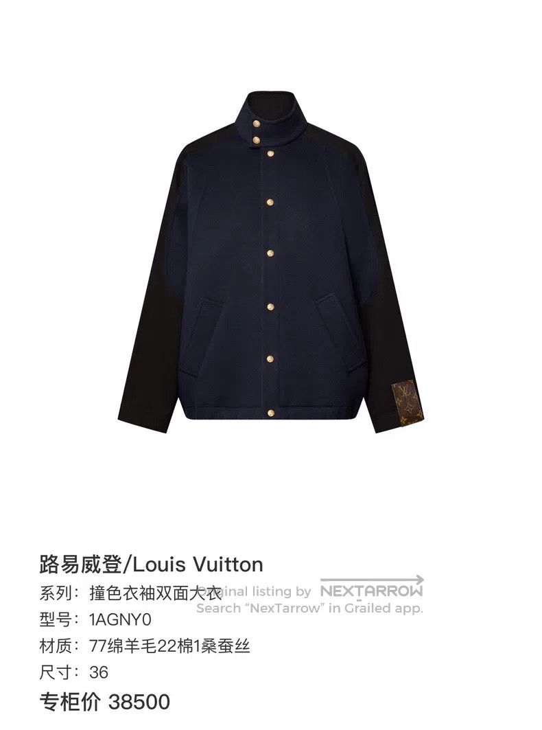 Louis Vuitton Louis Vuitton Navy blue coat with full print inside coat Size XS / US 0-2 / IT 36-38 - 6 Thumbnail