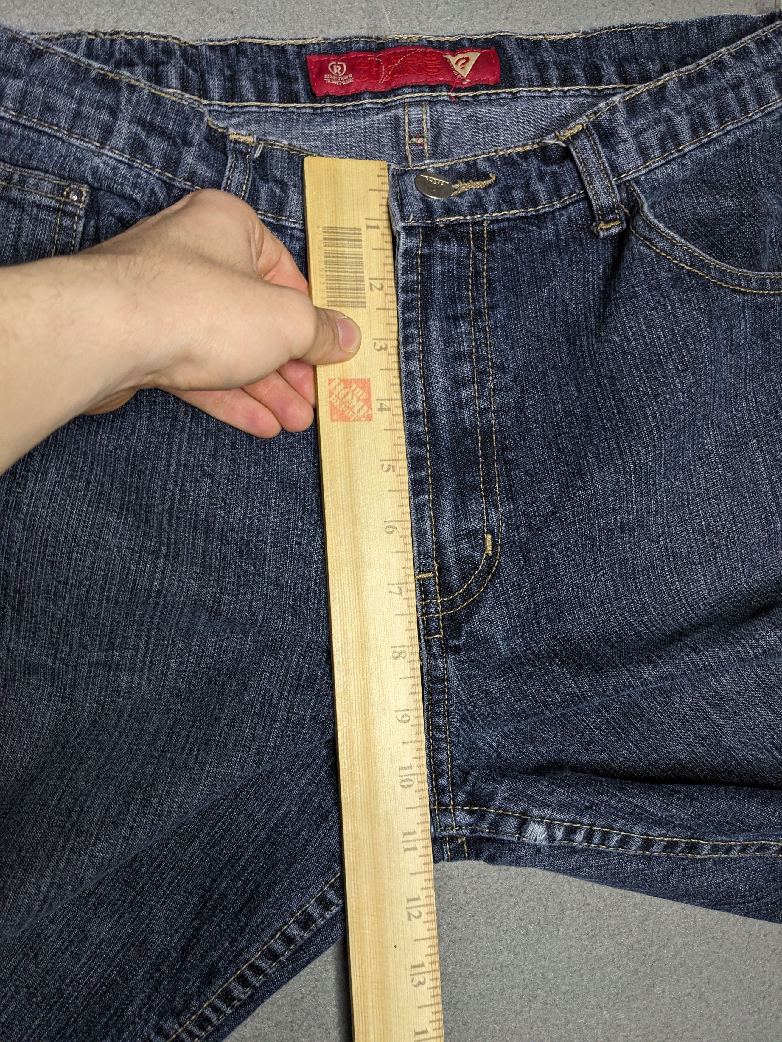 Guess VTG Guess Jeans Cropped Denim Wide Baggy Mens 34x26 Y2K USA Size US 34 / EU 50 - 18 Thumbnail