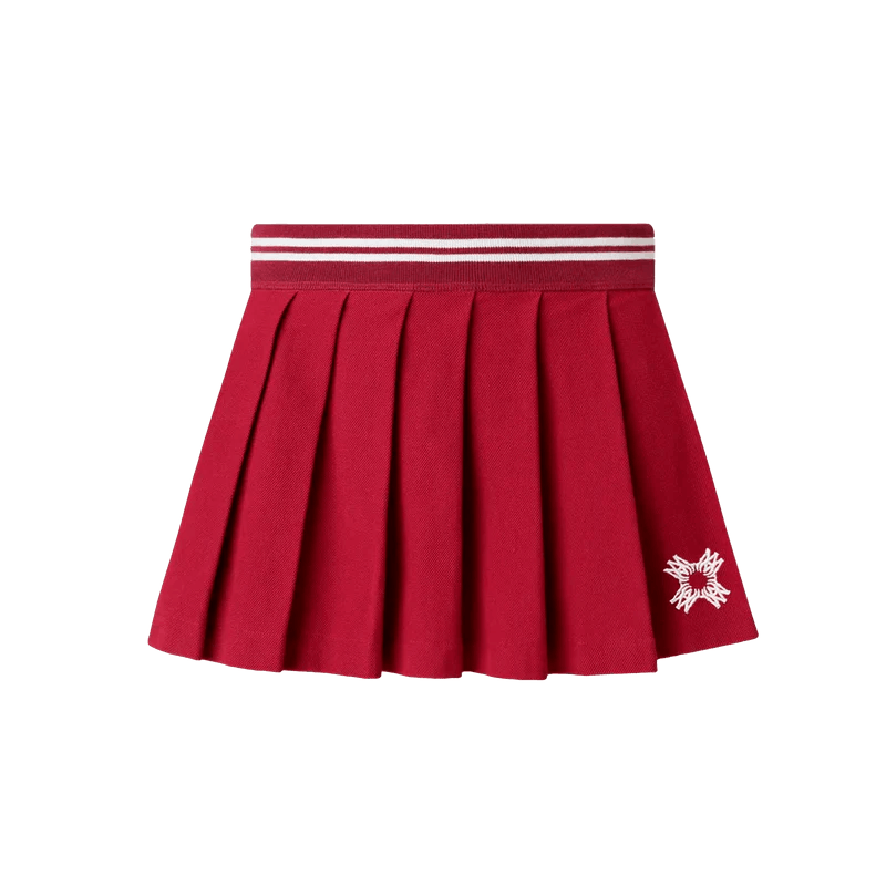 Amiri o1s1wg110126 MA Quad Pleated Mini Skirt in Red Size 25" / US 0 / IT 36 - 1 Thumbnail