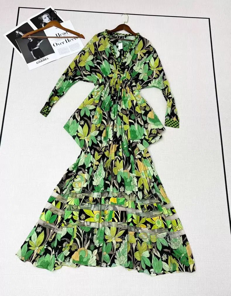 Fendi Fendi Show Model Flower Printed Long Dress Size XS / US 0-2 / IT 36-38 - 2 Thumbnail