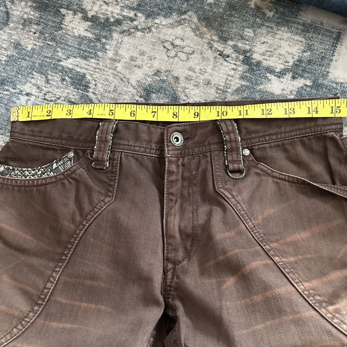 If Six Was Nine Flared Nicole Club Brown Snake Pants Size US 30 / EU 46 - 15 Thumbnail
