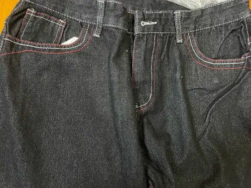 VIBE Patchwork Monogram Embroidered Jeans Size US 34 / EU 50 - 4 Thumbnail