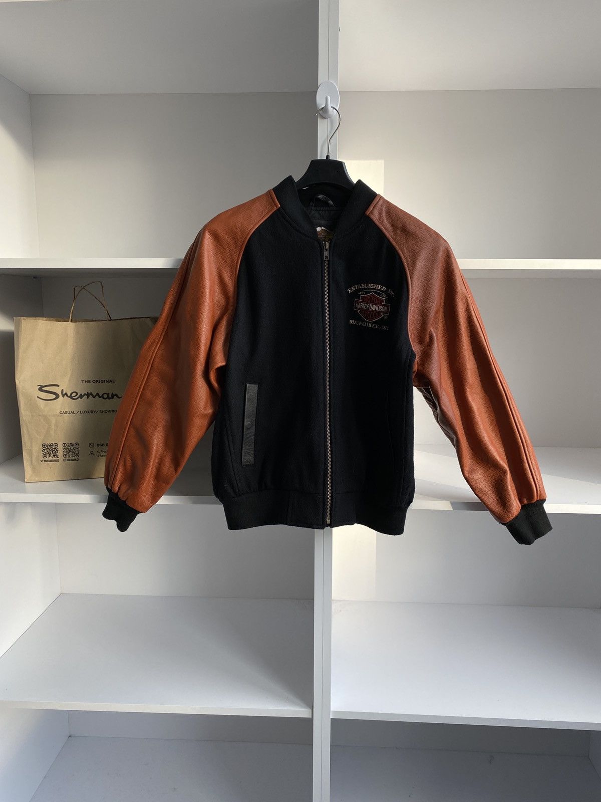 Harley Davidson × Vintage Vintage Womens Harley Davidson Motorcycle Jacket Racing Zip Size M / US 6-8 / IT 42-44 - 5 Thumbnail