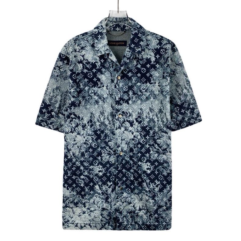 Louis Vuitton Louis Vuitton Blue tie-dye logo presbyopic full print cott Size US S / EU 44-46 / 1 - 1 Thumbnail