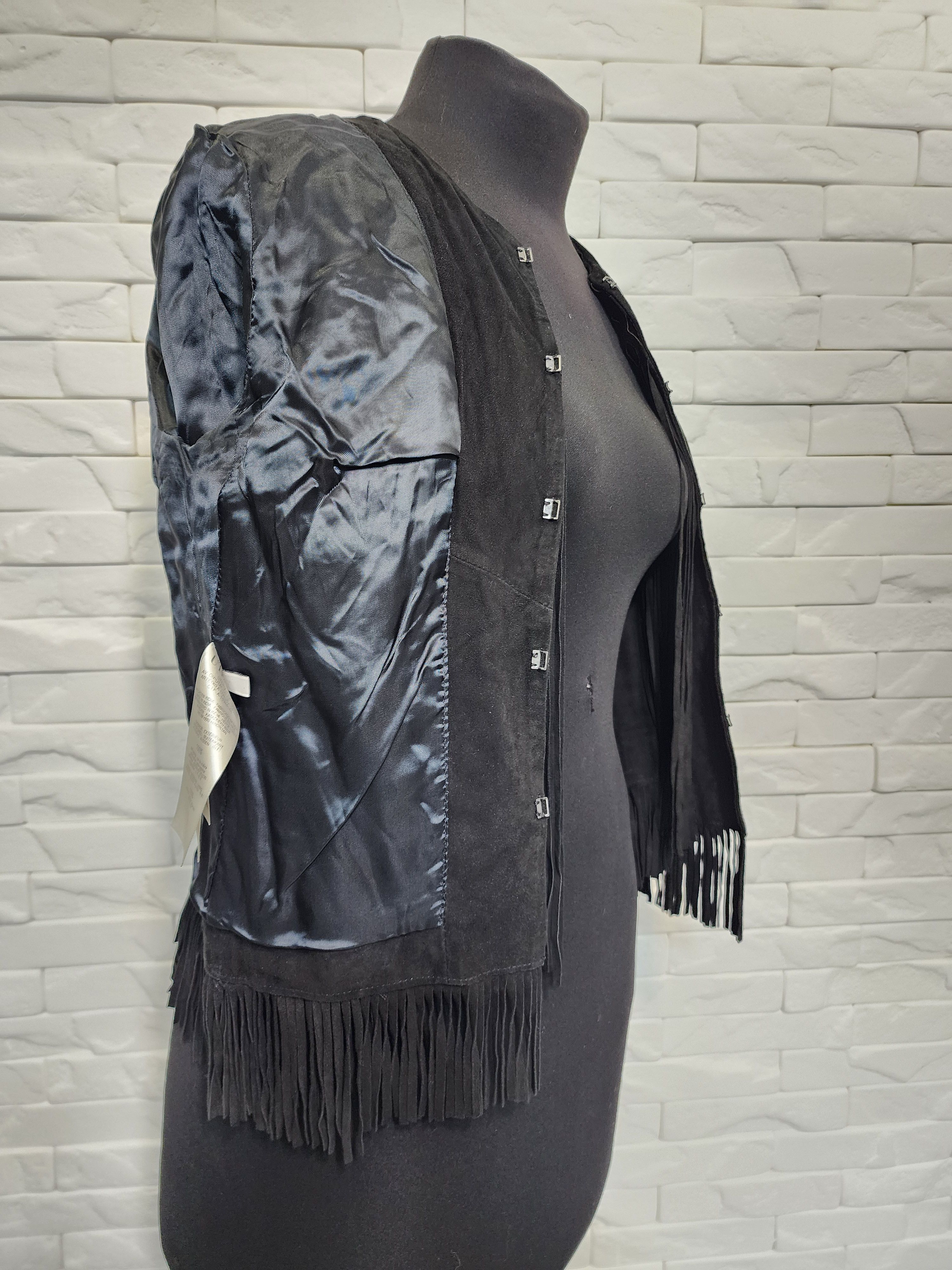 Genuine Leather Black Suede Leather Jacket: Women's Style Size M / US 6-8 / IT 42-44 - 8 Thumbnail
