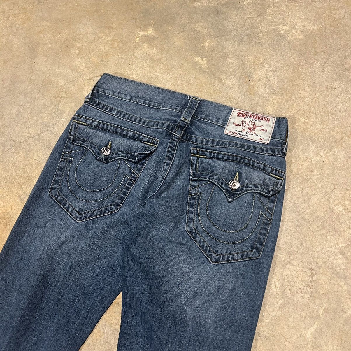 Japanese Brand × True Religion × Vintage Vintage Y2K True Religion Distressed Baggy Jeans Cyber Rare Size US 32 / EU 48 - 3 Thumbnail