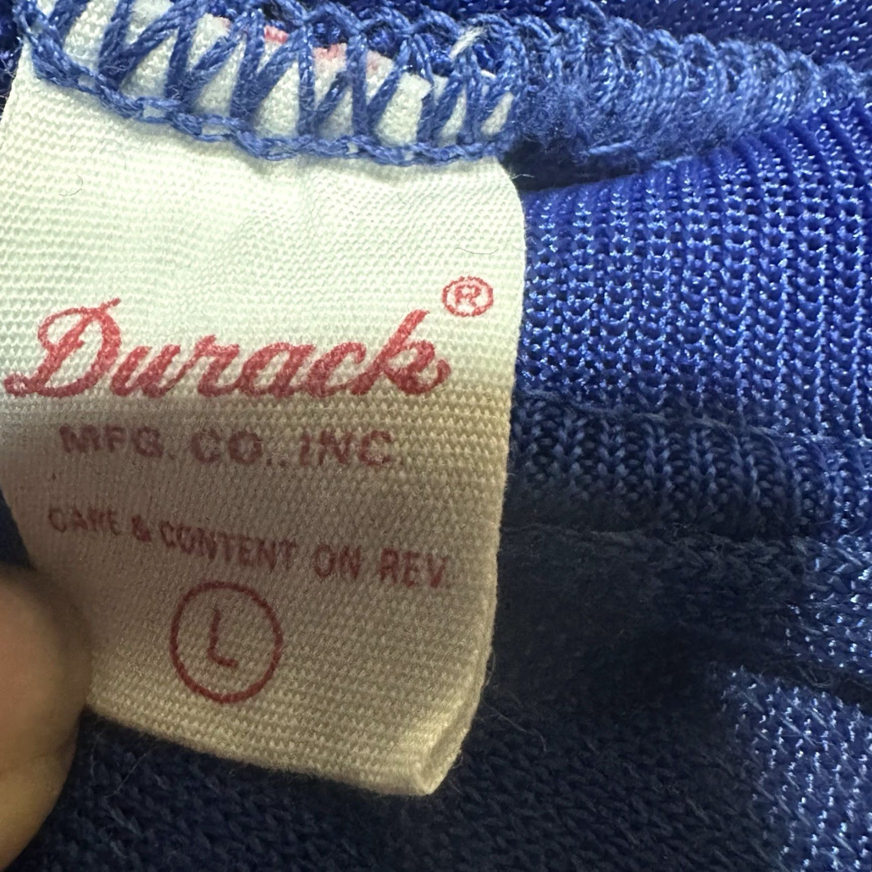 Vintage VINTAGE Durack Football Jersey L Blue Army Intelligence 70s Football Mens, Knit, 3/4 Sleeve, Original Size US L / EU 52-54 / 3 - 6 Thumbnail