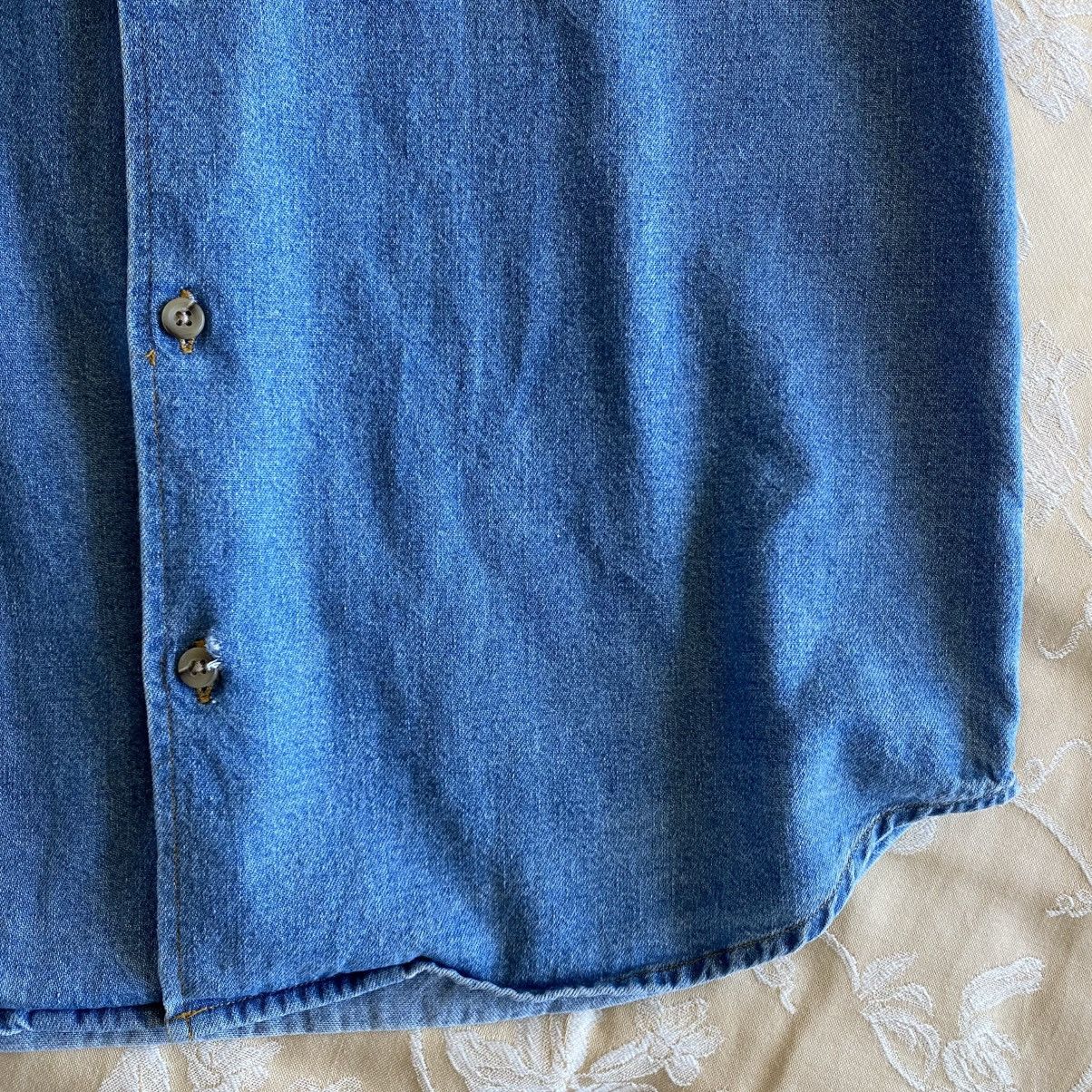 Supreme Supreme Rib Collar Denim Button Up Shirt Short Sleeve 2017 Size US S / EU 44-46 / 1 - 6 Thumbnail