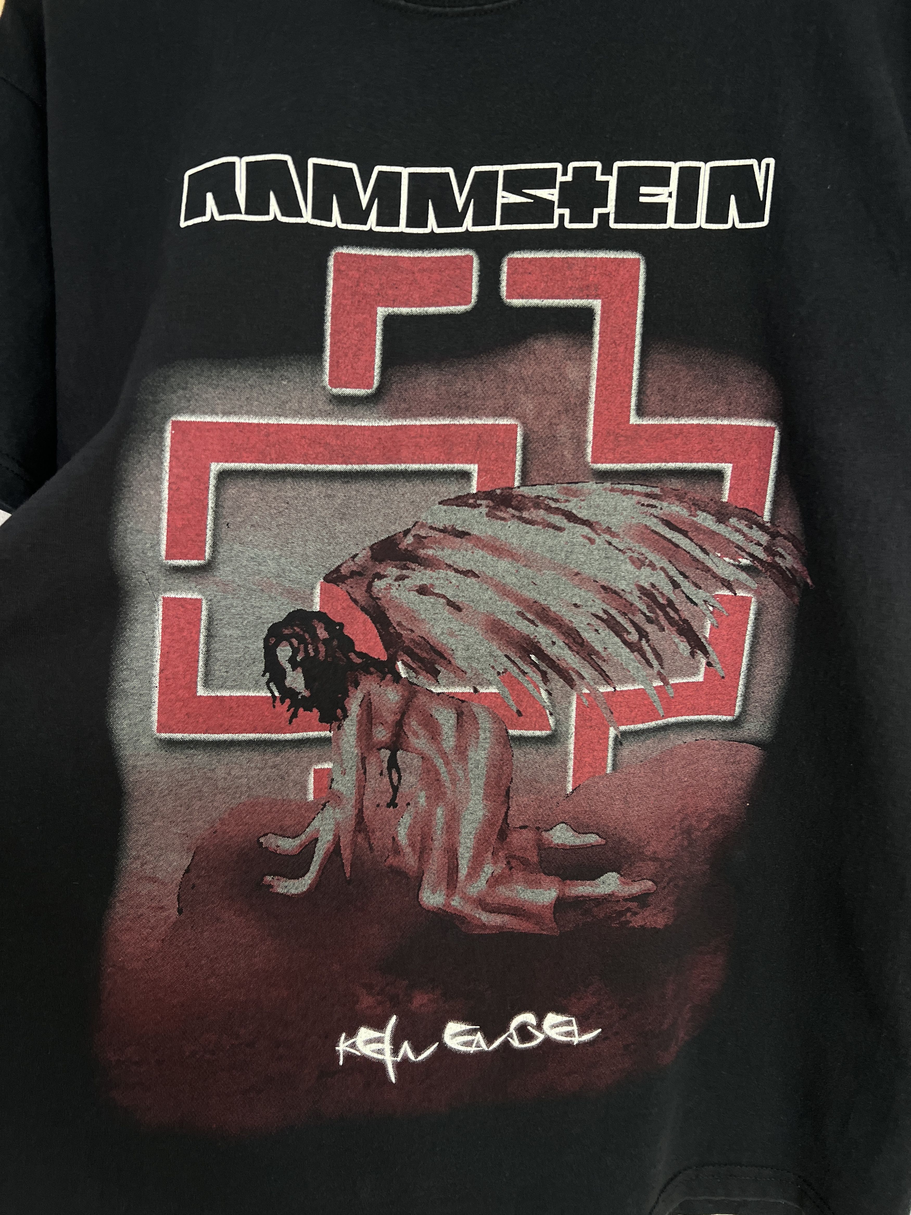 Fruit Of The Loom Rare! Rammstein 2007 Kein Engel t shirt promo album tee tour Size US L / EU 52-54 / 3 - 6 Thumbnail