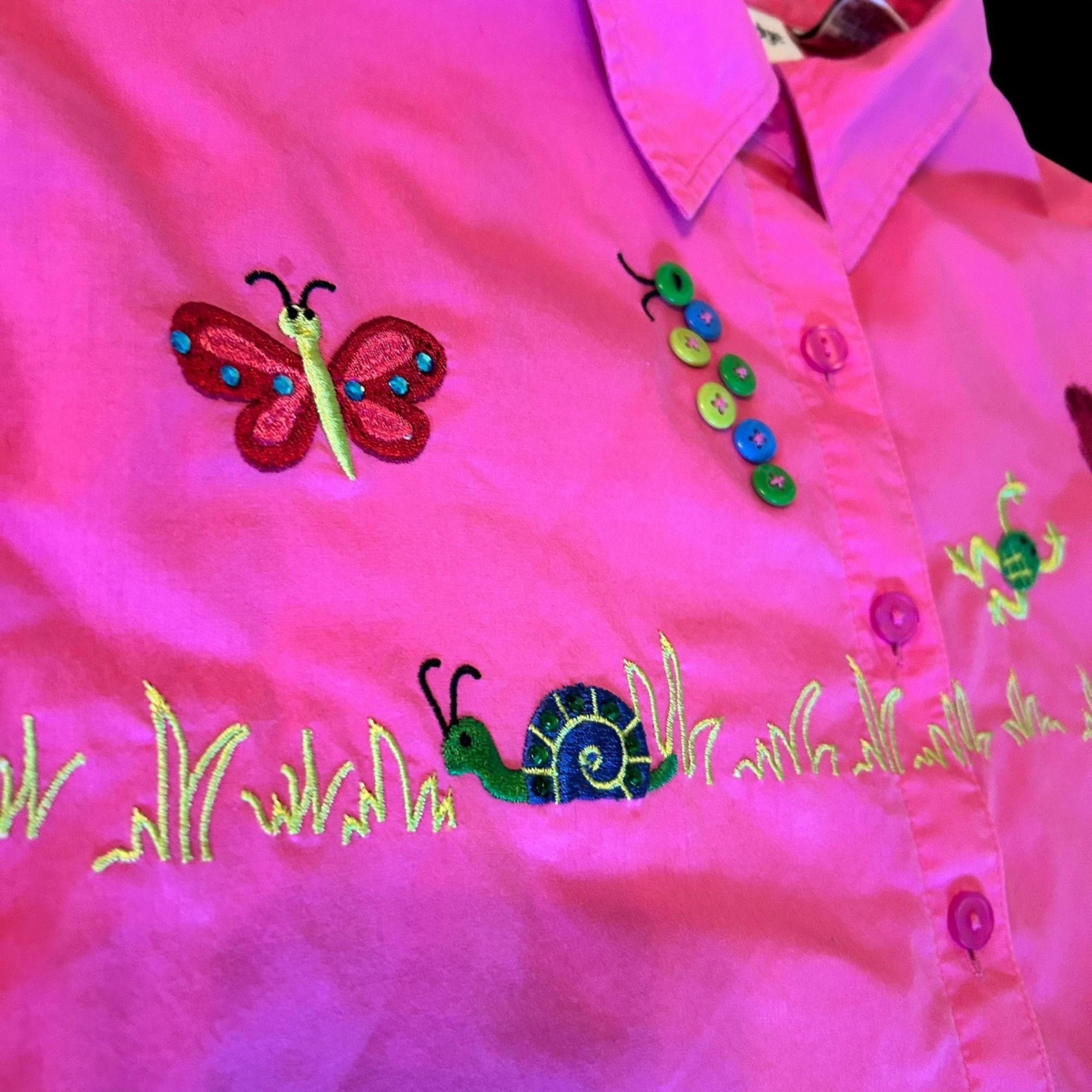 Vintage Vintage Breckenridge Neon Art To Wear Embroidered Critter Bl Size XXL / US 16-18 / IT 52-54 - 7 Thumbnail