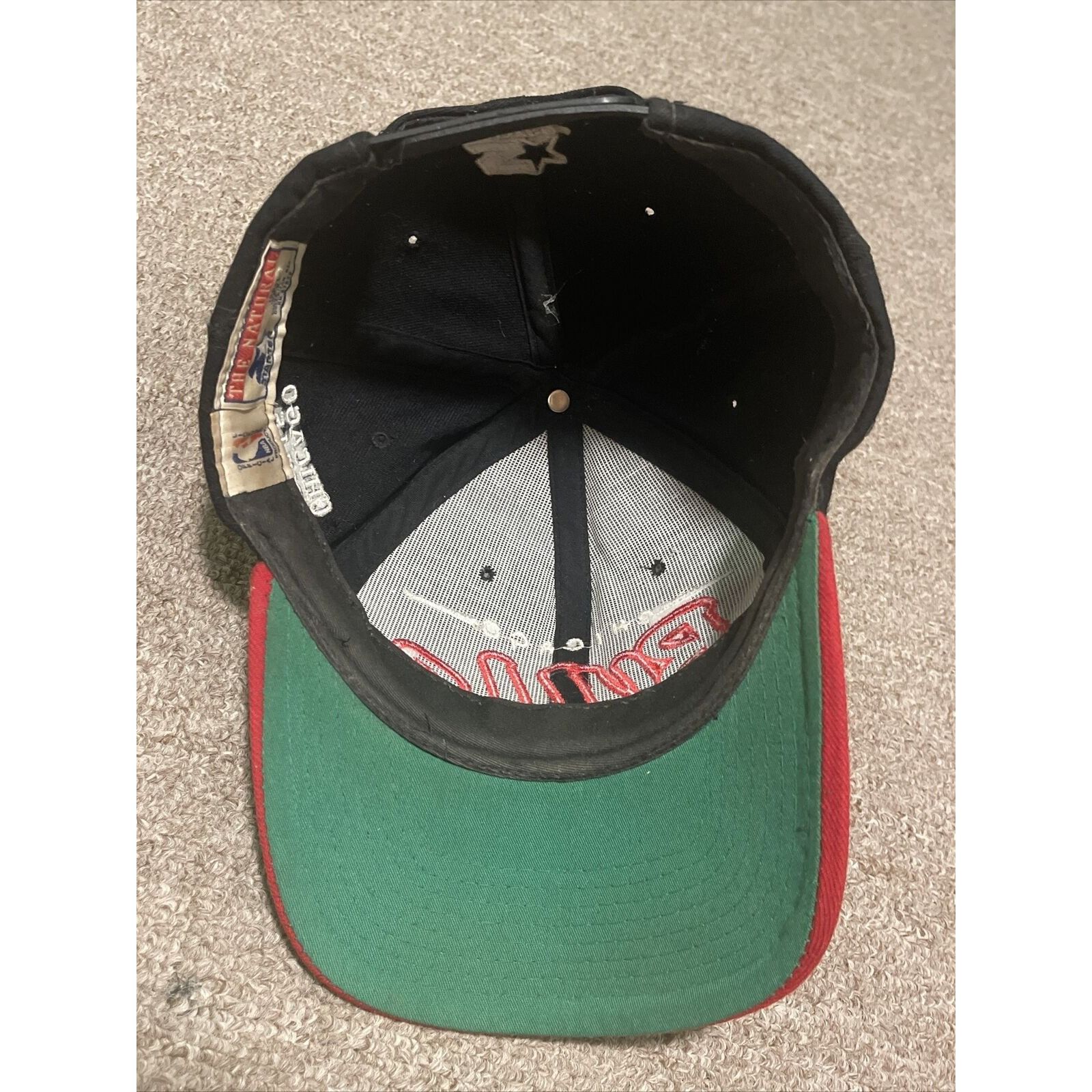 Starter Vintage 90s Starter Chicago Bulls Script NBA Snapback Hat Ca Size ONE SIZE - 7 Thumbnail
