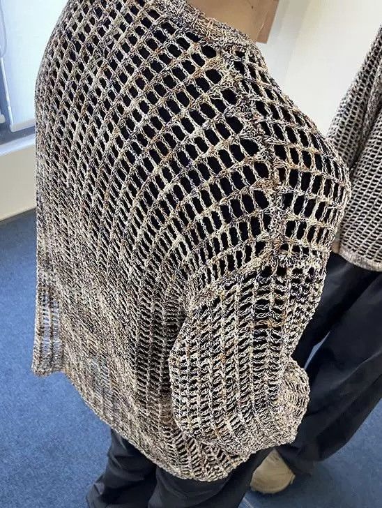 Japanese Brand × Vintage Outdoor retro crochet gradient knit sweater shirt knitwear Size US M / EU 48-50 / 2 - 5 Thumbnail