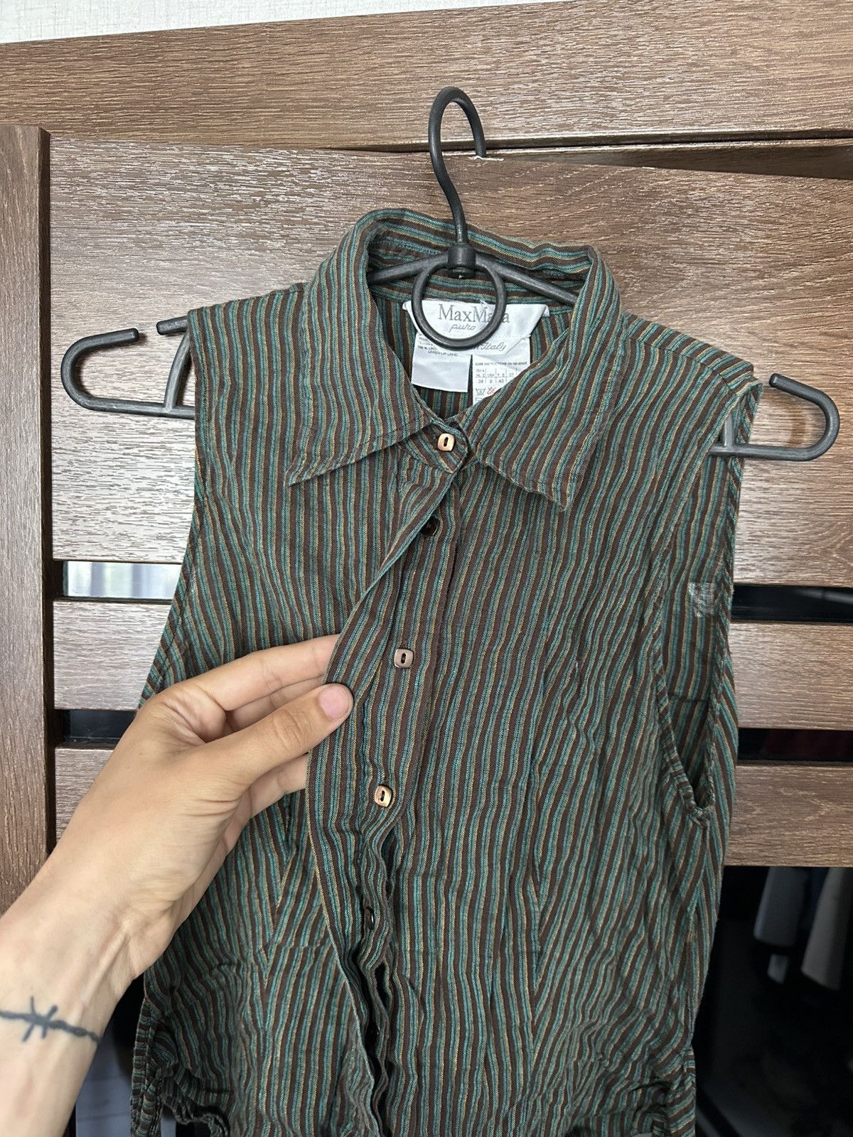 Max Mara Max Mara Linen Shirt Button Up Blouse Size S / US 4 / IT 40 - 8 Thumbnail