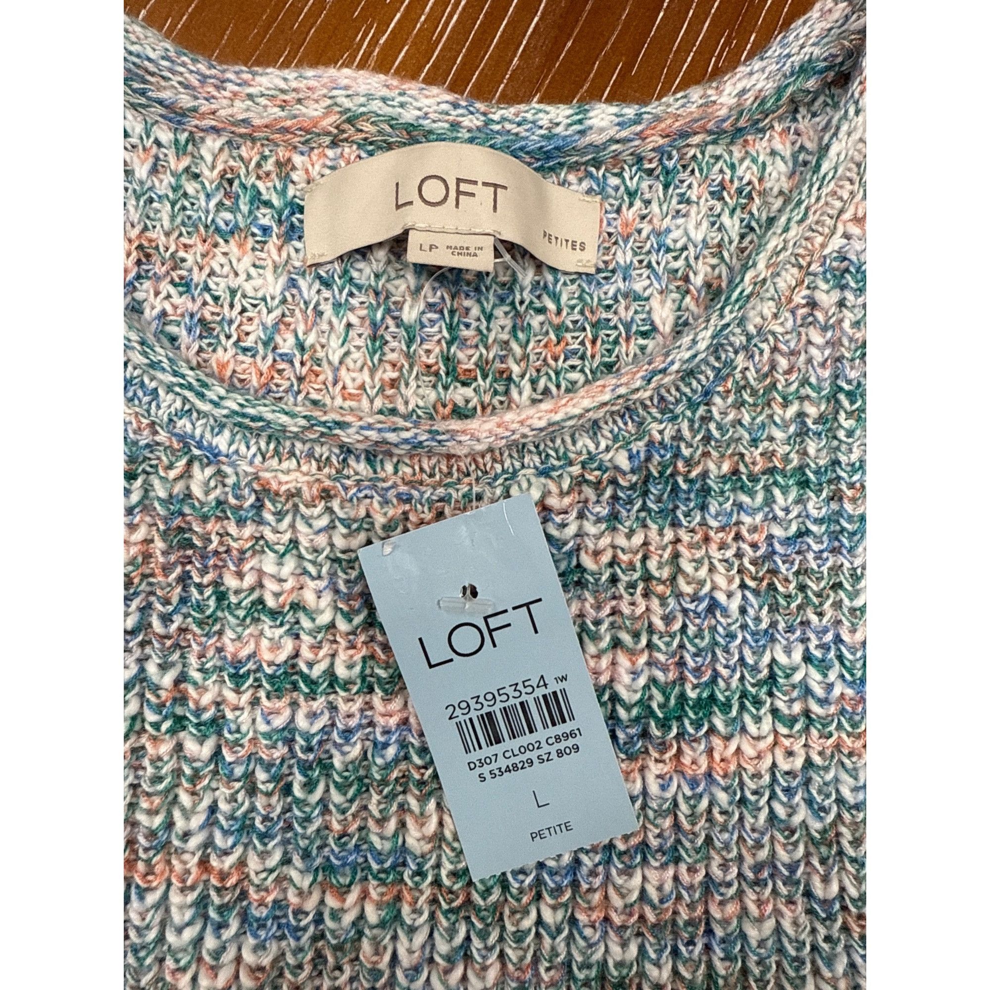 Loft Loft Multicolor Knit Tank Top Sleeveless Lightweight Size PL Size L / US 10 / IT 46 - 5 Thumbnail