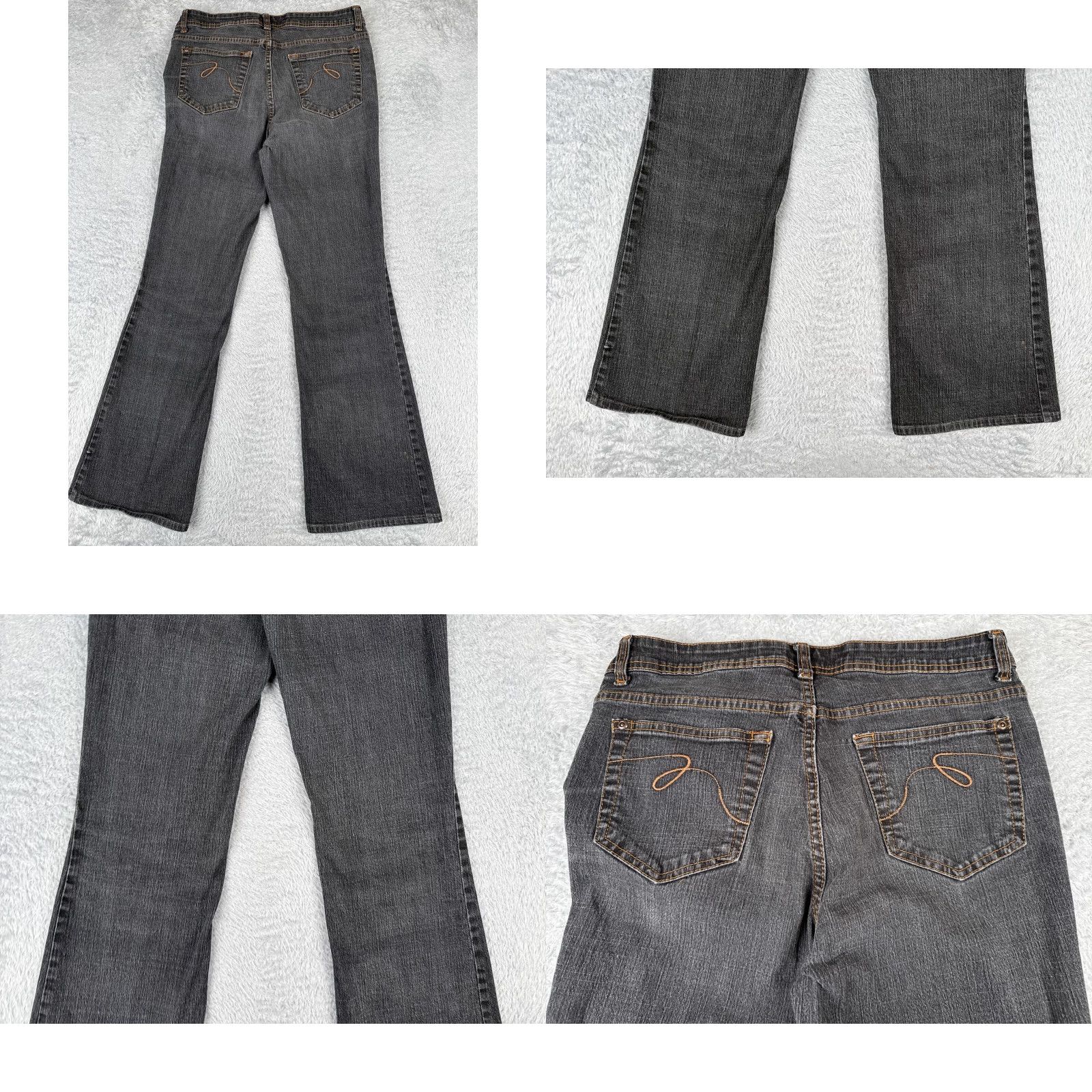 Faded Glory Faded Glory Jeans Womens 8 Tall Black Denim Bootcut Mid Rise Cotton Blend 30x29 Size 30" / US 8 / IT 44 - 9 Thumbnail