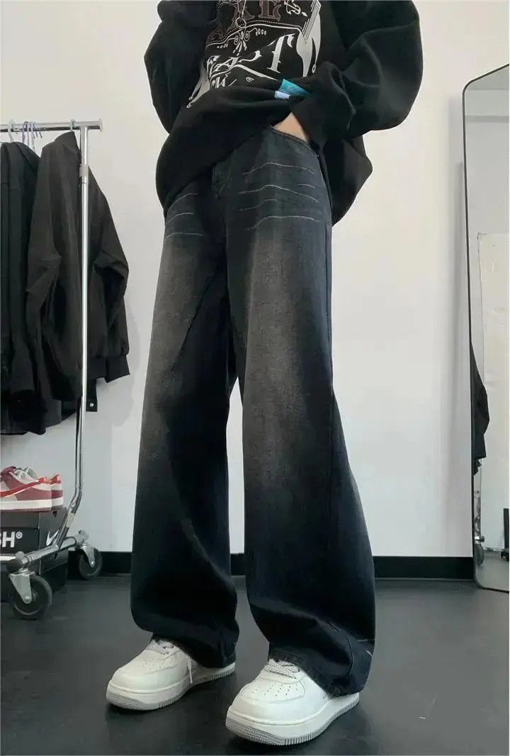 Japanese Brand Loose straight leg wide leg micro flared jeans Size US 32 / EU 48 - 1 Thumbnail