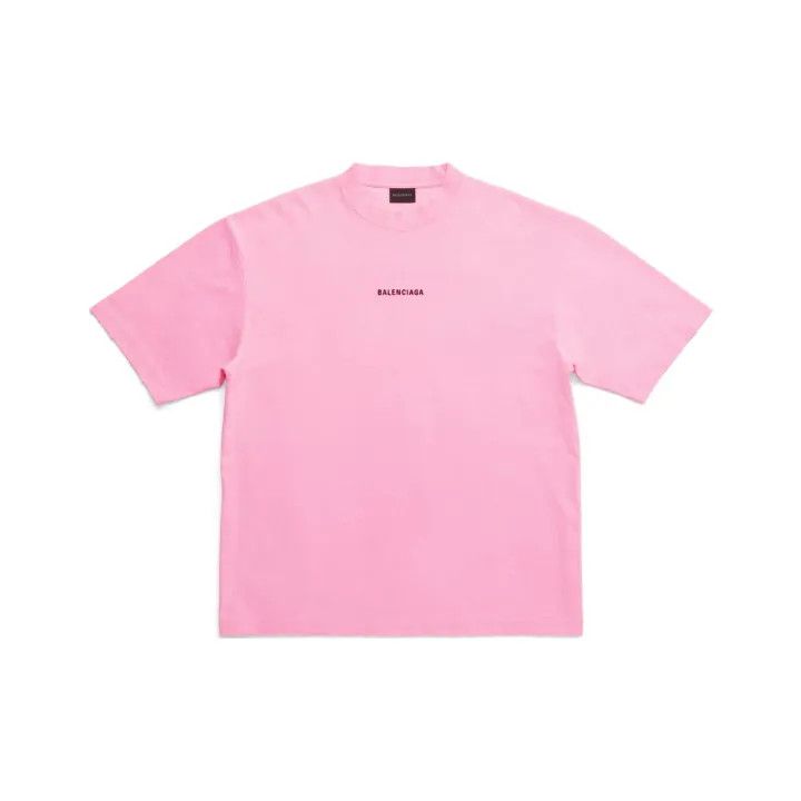 Balenciaga Balenciaga Pink Logo Print T-Shirt for Women 0079 Size XL / US 12-14 / IT 48-50 - 1 Thumbnail