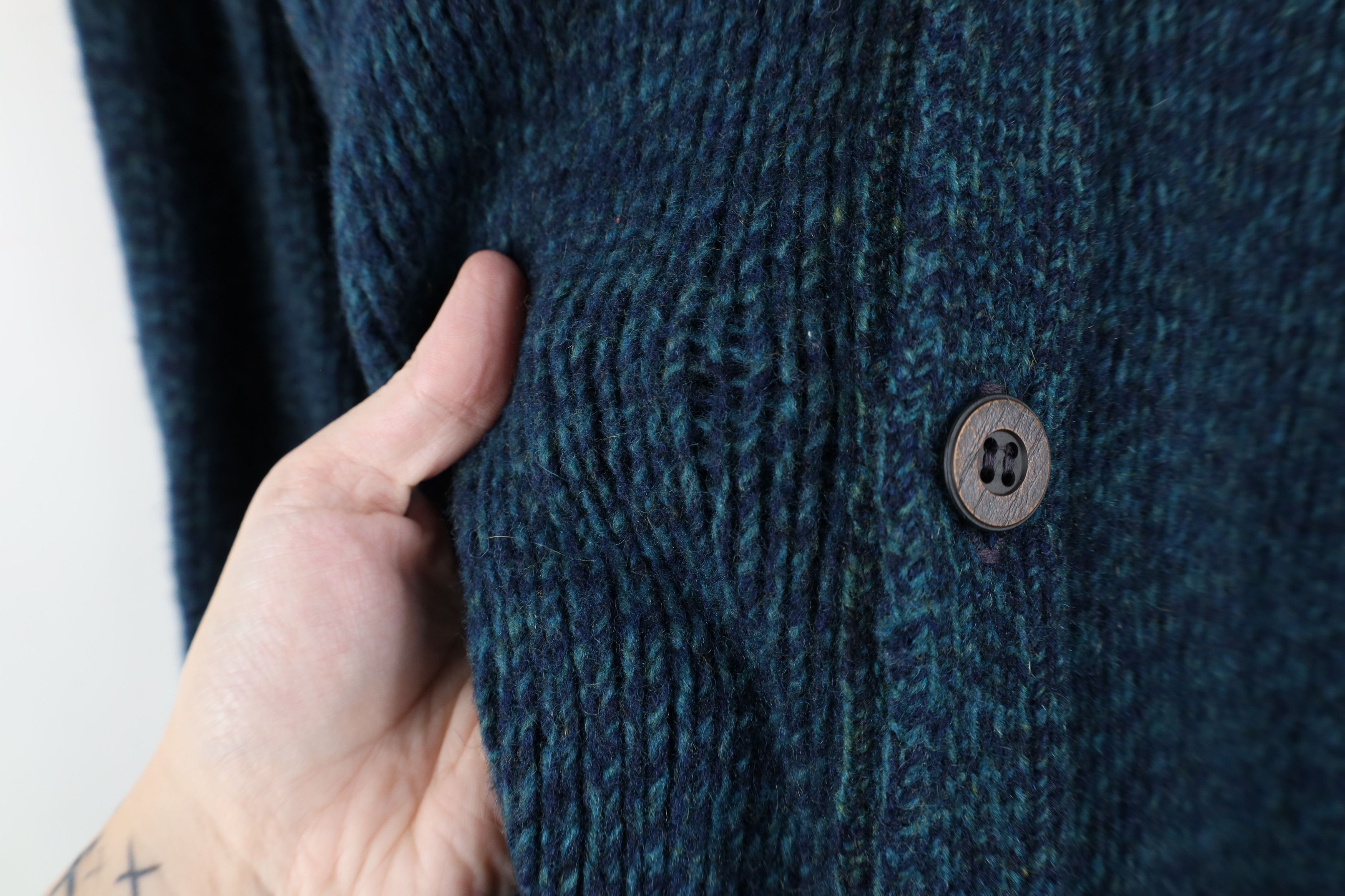 Vintage Vintage 70s Streetwear Shetland Knit Cardigan Sweater USA Size M / US 6-8 / IT 42-44 - 4 Thumbnail