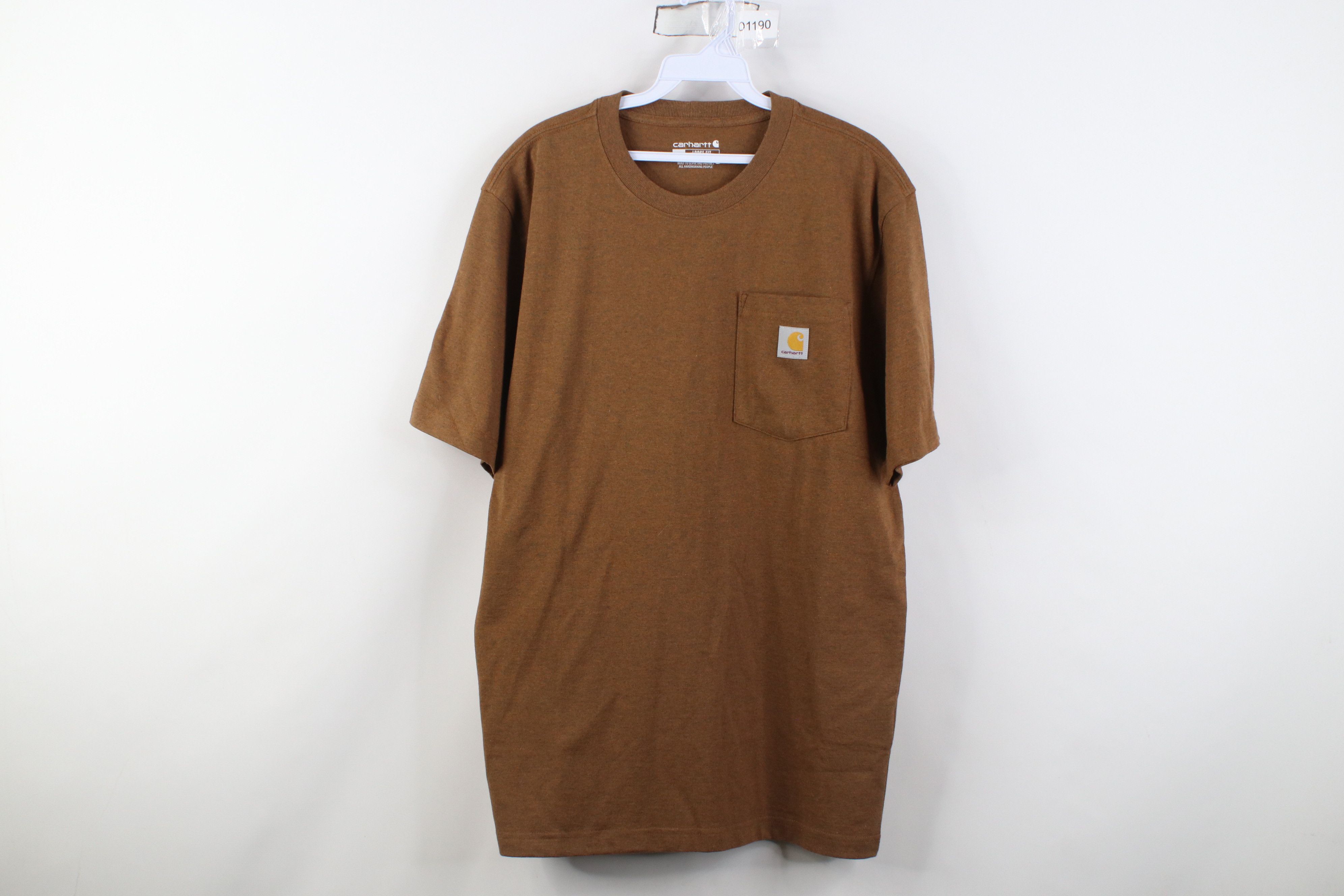 Carhartt Deadstock Y2K Carhartt Pocket T-Shirt Oiled Walnut Heather Size US S / EU 44-46 / 1 - 1 Thumbnail