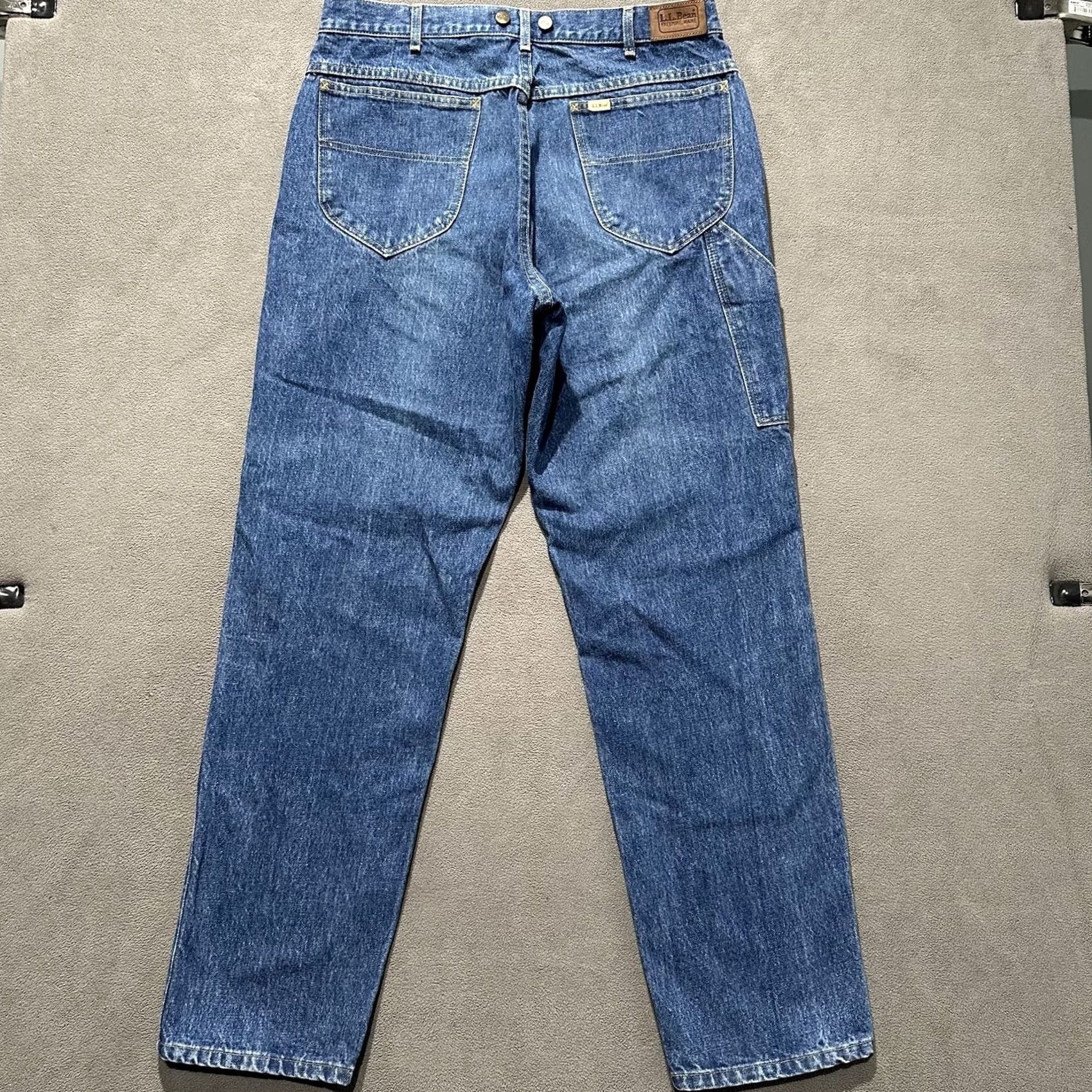 Vintage VINTAGE L.L. Bean West Branch Jeans Mens 38x34 Denim Blue Button Fly Union USA EUC 5-Pocket Workwear USA 80s Mens Size US 38 / EU 54 - 2 Thumbnail
