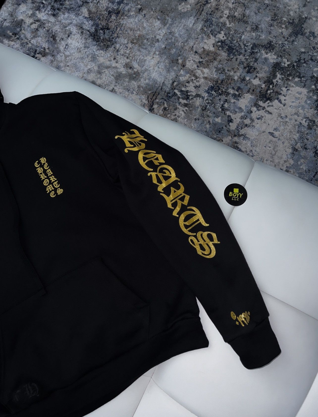 Chrome Hearts Chrome hearts gold glitter hoodie Size US L / EU 52-54 / 3 - 2 Thumbnail