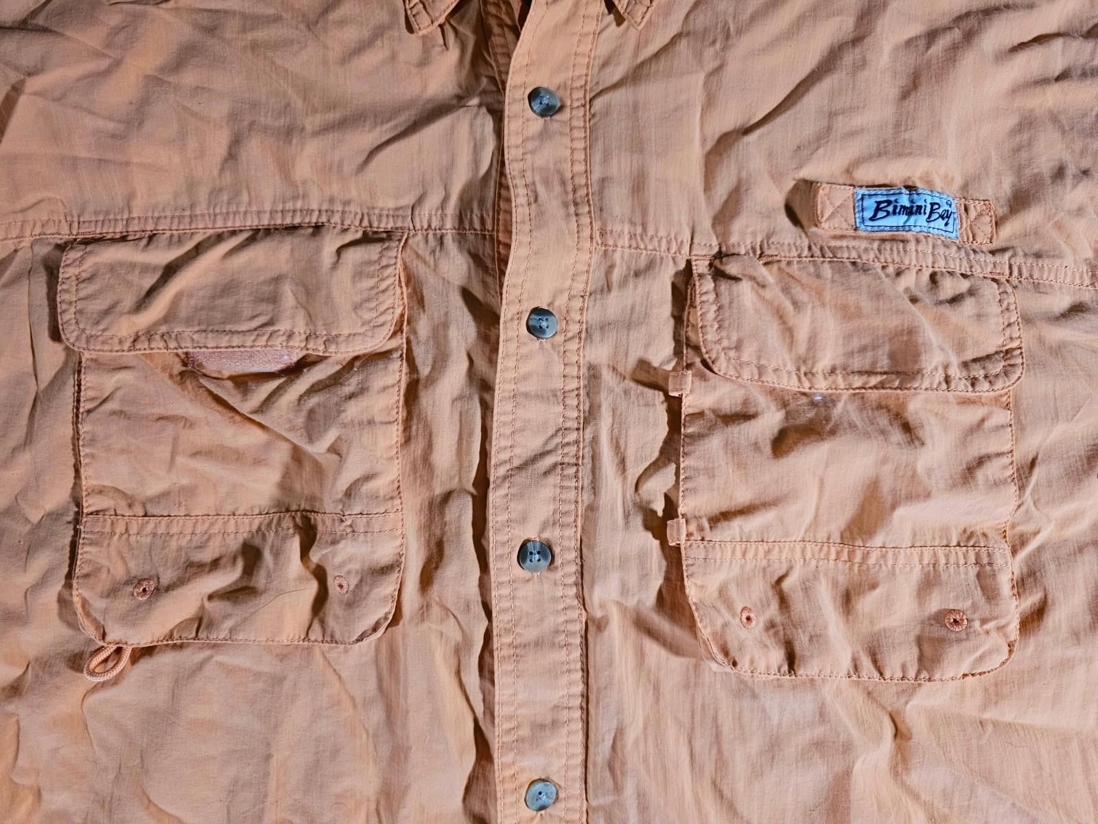 Designer Bimini Bay Outfitters XL Orange Short Sleeve Fishing Shirt Size US XL / EU 56 / 4 - 2 Thumbnail