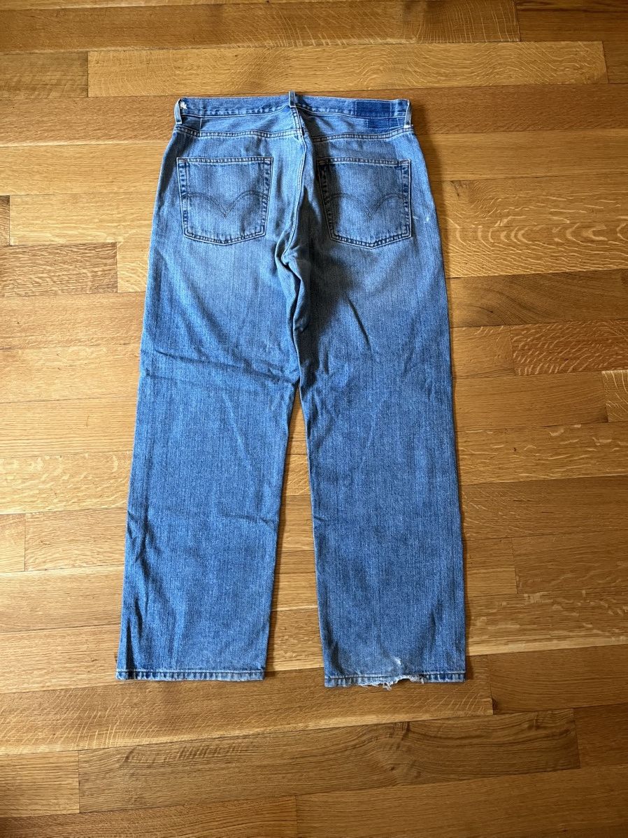 Levi's Sashiko Wide Legged Baggy Blue Denim Size US 36 / EU 52 - 4 Thumbnail