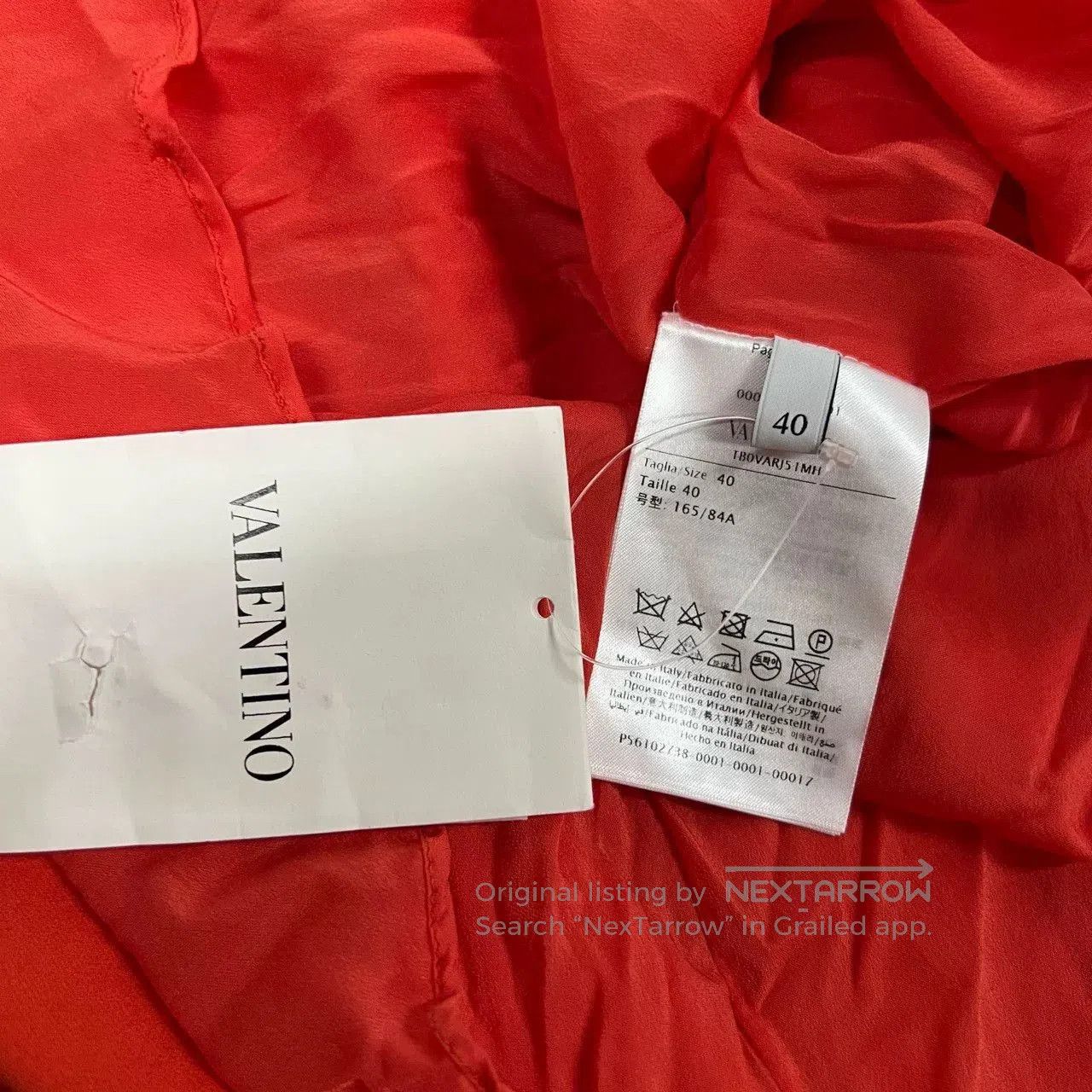Valentino Valentino Red Ribbon Silk Dress. Size S / US 4 / IT 40 - 7 Thumbnail