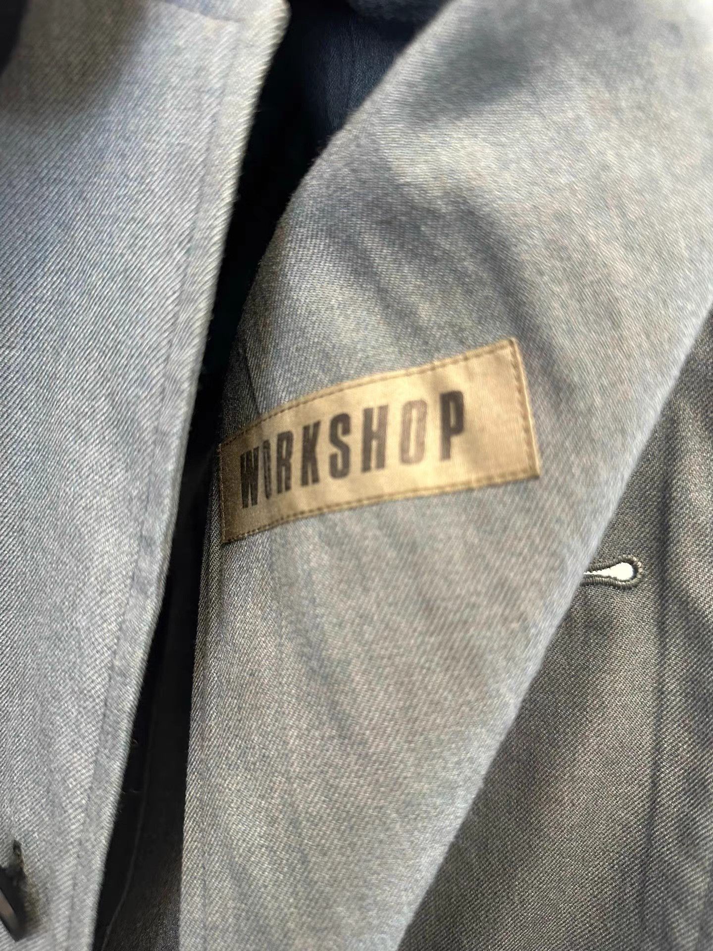 Yohji Yamamoto Gray Mandarin Collar Light Jacket - XL Size US XL / EU 56 / 4 - 7 Thumbnail