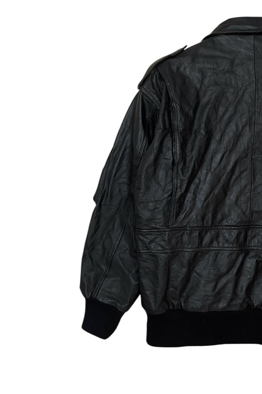 Vintage Vintage Japanese Brand Sub Urban Bomber Leather Jacket 2000s Size US L / EU 52-54 / 3 - 5 Thumbnail