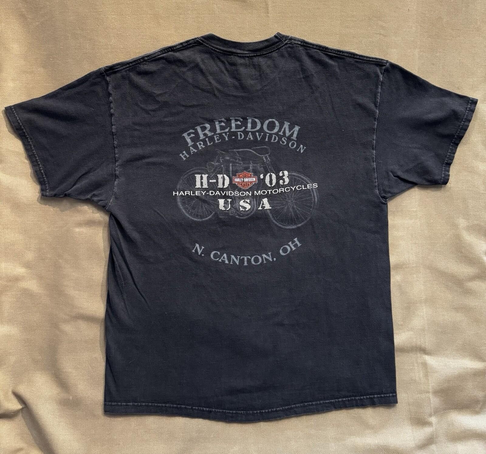 Harley Davidson Vintage Y2K 2003 Freedom Harley-Davidson 100 Anniv. T-Shirt Size ONE SIZE - 2 Thumbnail