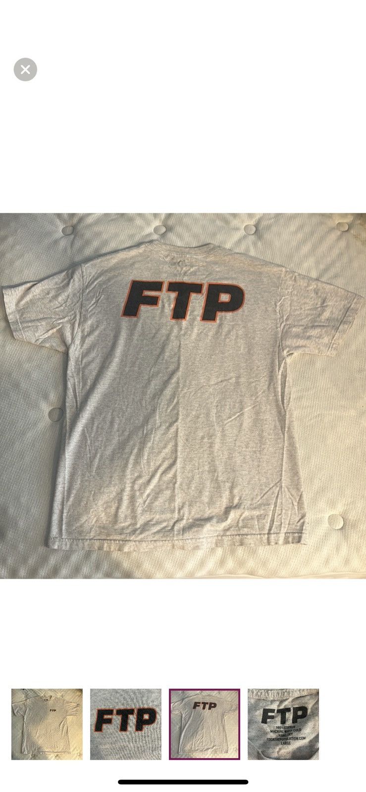 Fuck The Population FTP Heather Grey Black/Orange Logo Size US L / EU 52-54 / 3 - 3 Thumbnail