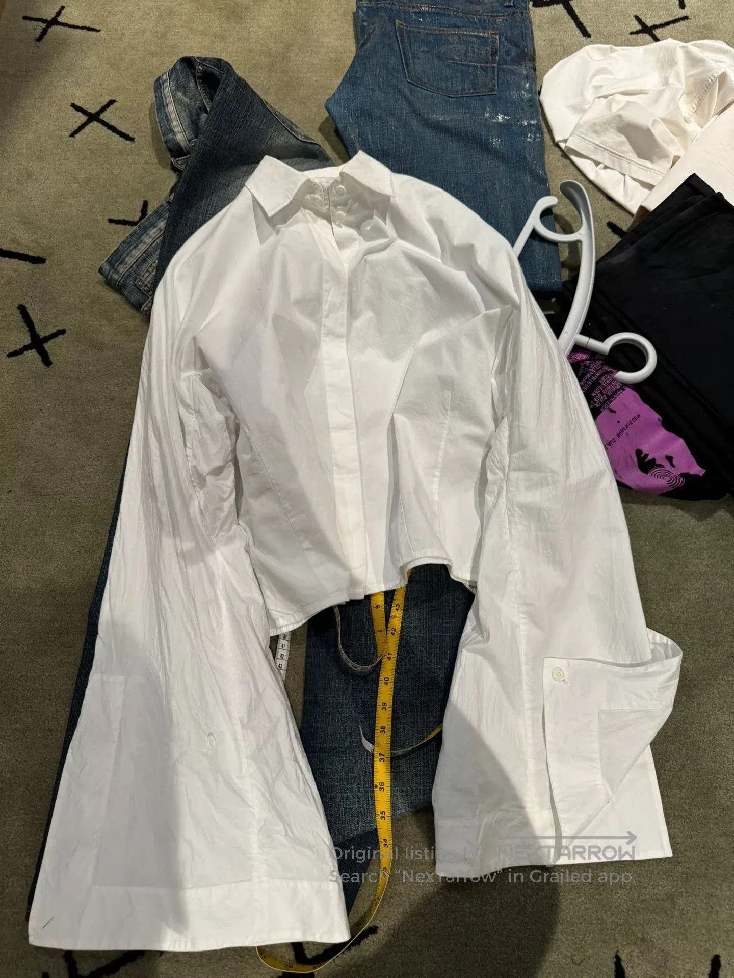 Celine celine white structured shirt with flared sleeves. Size M / US 6-8 / IT 42-44 - 9 Thumbnail