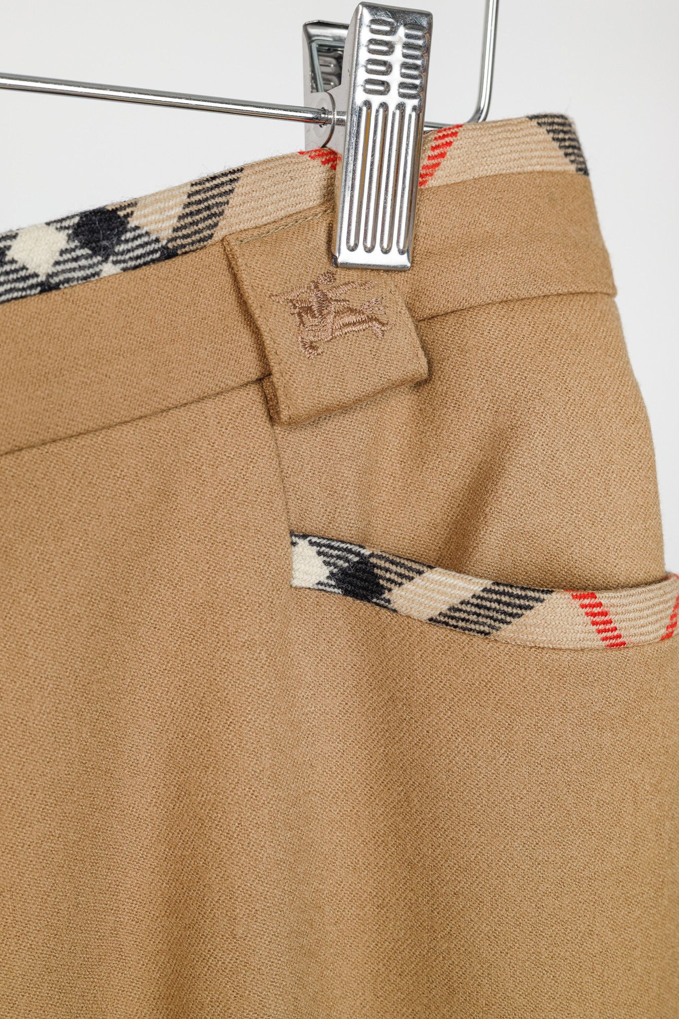 Burberry Burberry Tan Wool Check-Trim Trousers Size US 32 / EU 48 - 5 Thumbnail